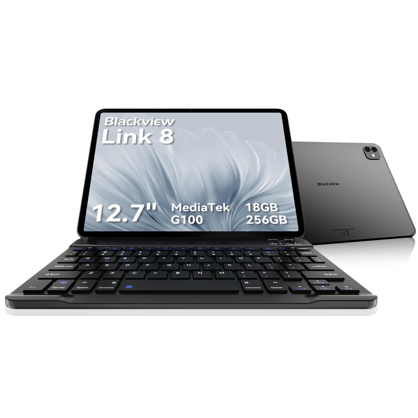 Blackview Link 8 Tablette 13 Pouces avec Clavier, Android 15 Tablette Tactile avec Stylet, Gemini AI MediaTek G100, 18Go RAM+256Go ROM 8400mAh, 2K+ FHD, Mode PC, Widevine L1, Face ID, 16MP+13MP, GPS