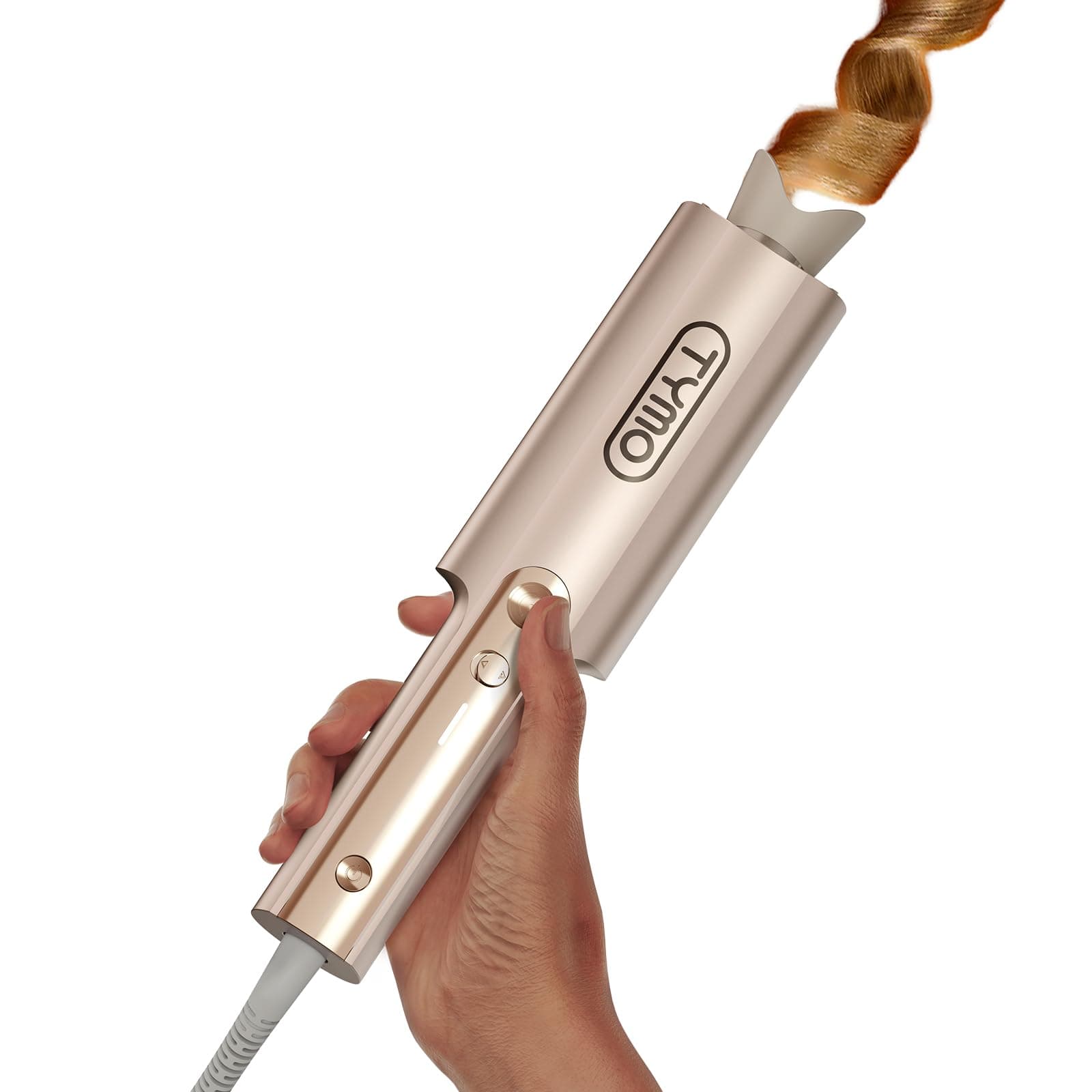 Boucleur a Cheveux Fer a Boucler Automatique - TYMO Curlpro Plus Fer à Friser Automatique Grandes Boucles 32 mm Beach Waves Bigoudi pour Cheveux Longs Anti-Brûlure Hair Curler Chauffage Rapide Or