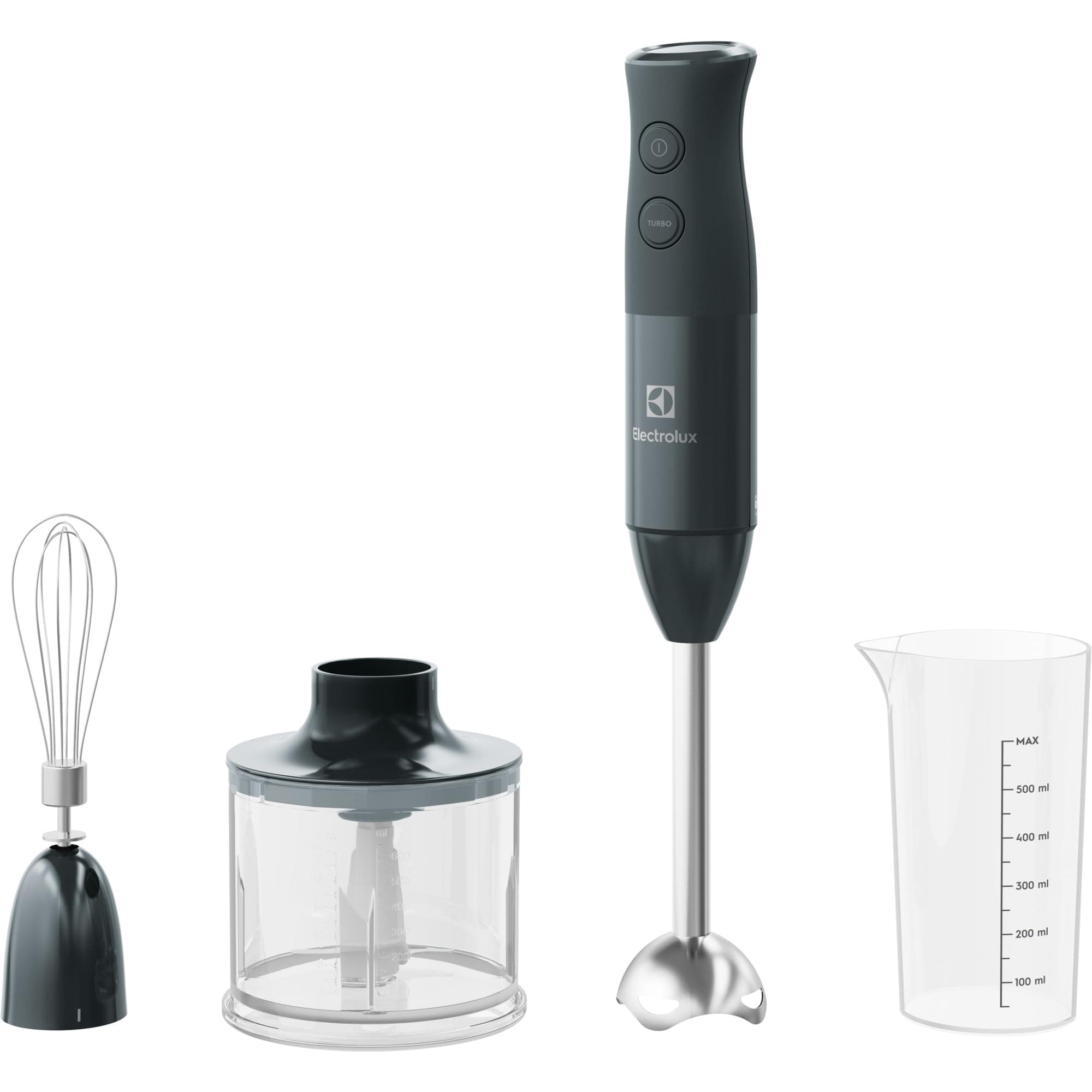 Electrolux Mixeur Plongeant Create 4 E4HB1-6GG, Noir | Mélangeur Plongée Avec Technologie Truflow, 10 Vitesses, Fonction Turbo, 600 W, Plastique, éléments sans BPA