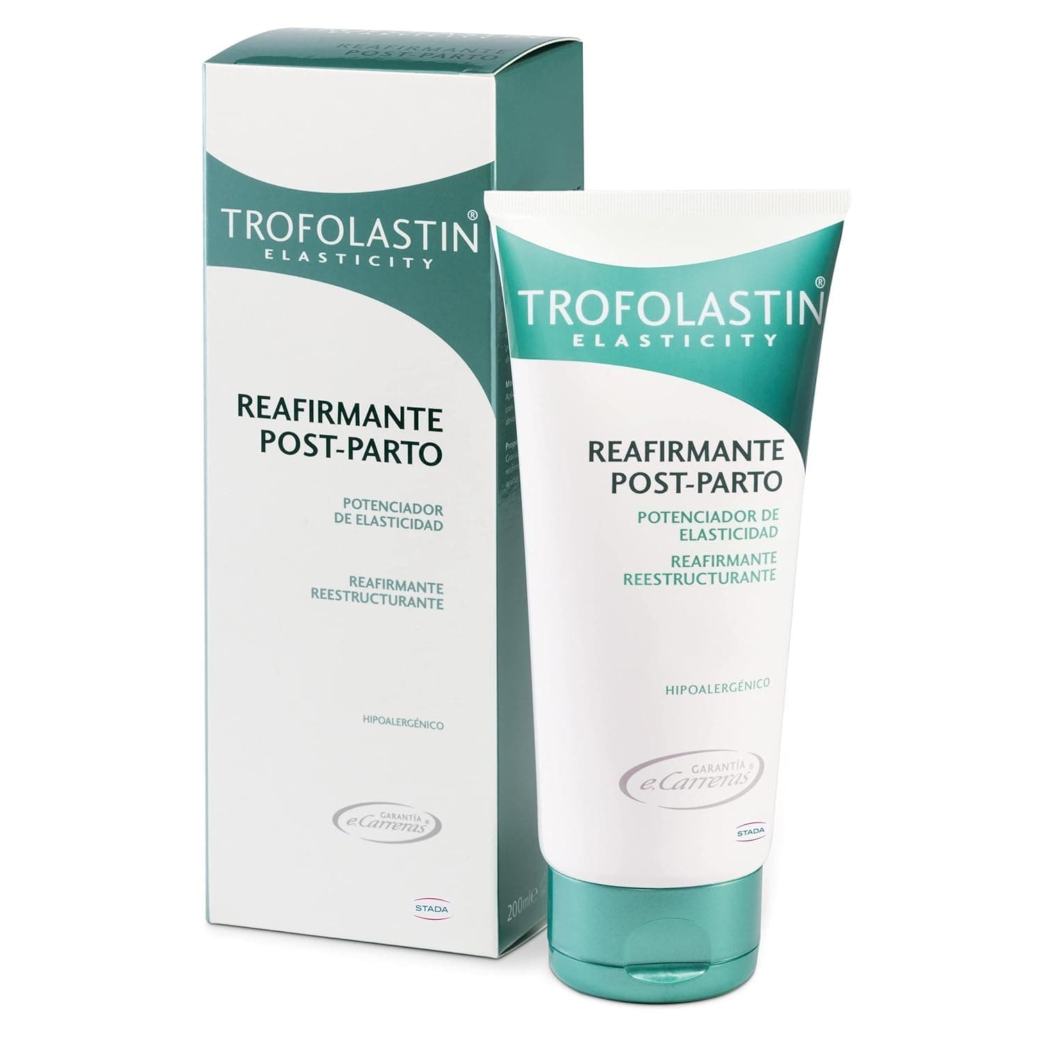 Trofolastin, Crema Reafirmante Postparto, Recupera la Firmeza y Elasticidad de la Piel, Con Colágeno y Centella Asiática, 200ml