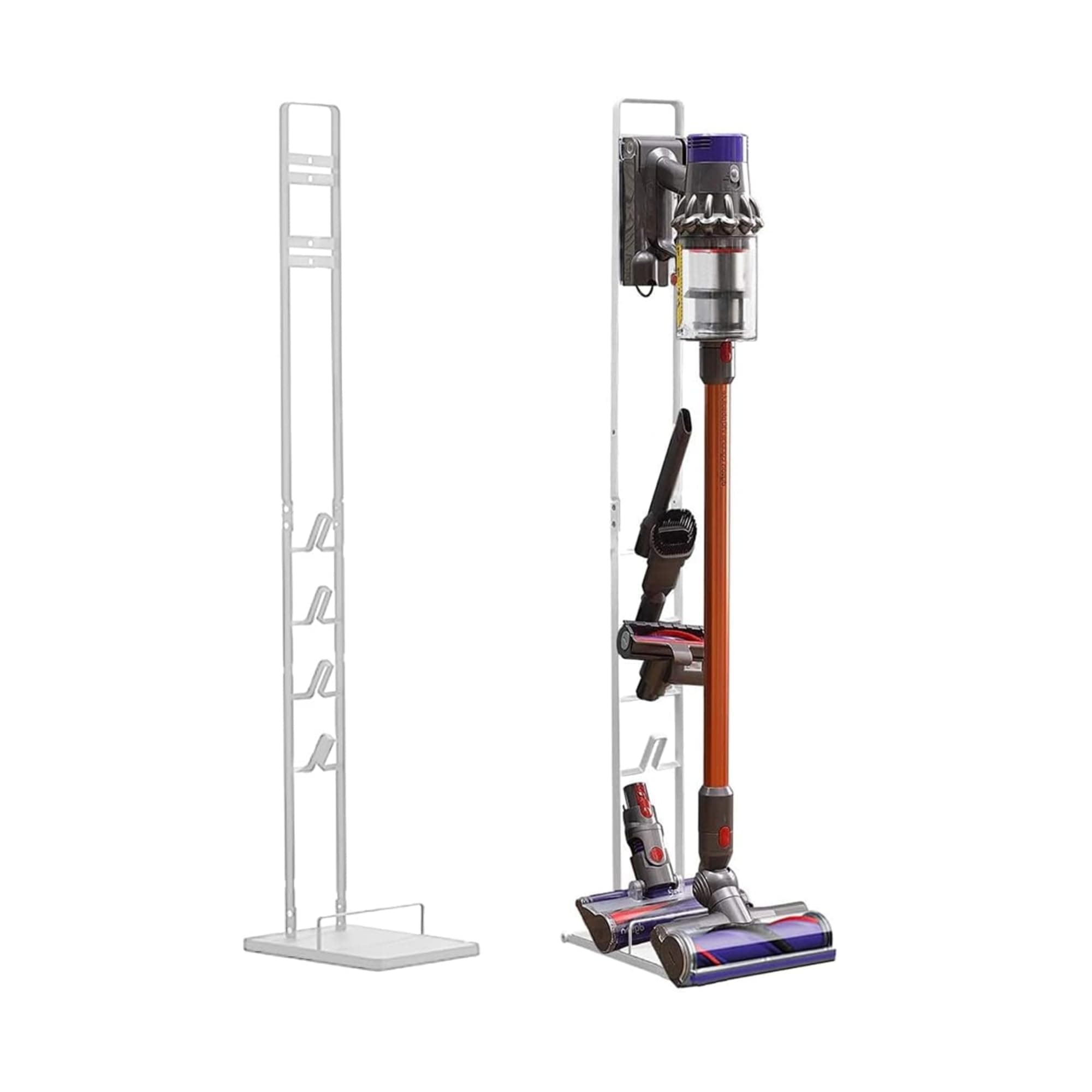 Supporto per Aspirapolvere Compatibile con Dyson V15 V12 V11 V10 V8 V7 V6 - DC58/ DC59/ DC62/ DC74 - Organizzatore da Pavimento senza Forare il Muro.