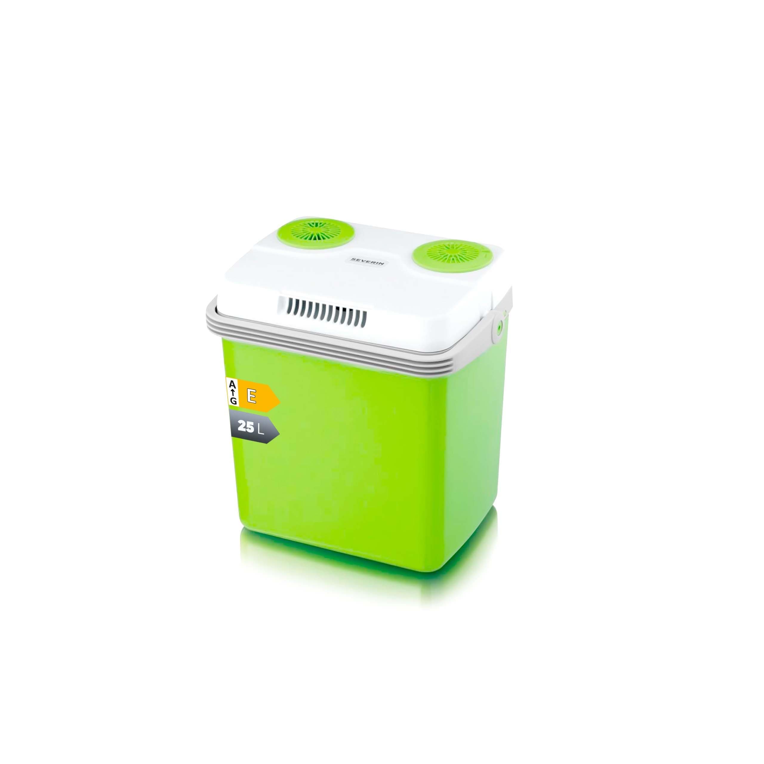 Severin KB 2923 Nevera Eléctrica Portátil con Función de Enfriamiento y de Preservación del Calor, 25 L, Incl. Conexión USB, 2 Conexiones de corriente 220-240 V / 12 V Dc, verde