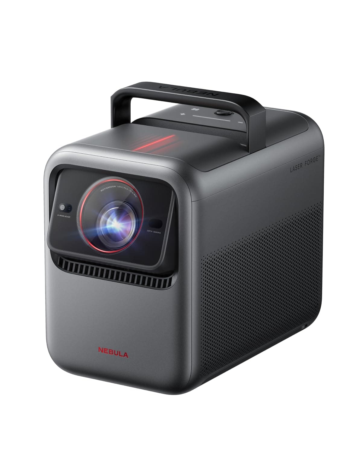 NEBULA X1 Triple Laser 4K Beamer, 3500 ANSI Lumen, 56000:1 Kontrast, 40W Stereo Sound, 0,9-1,5 optischer Zoom, Auto Kalibrierung, Dolby Vision, 300 Zoll, Micro-Gimbal, GTV, Mit Griff, Outdoor