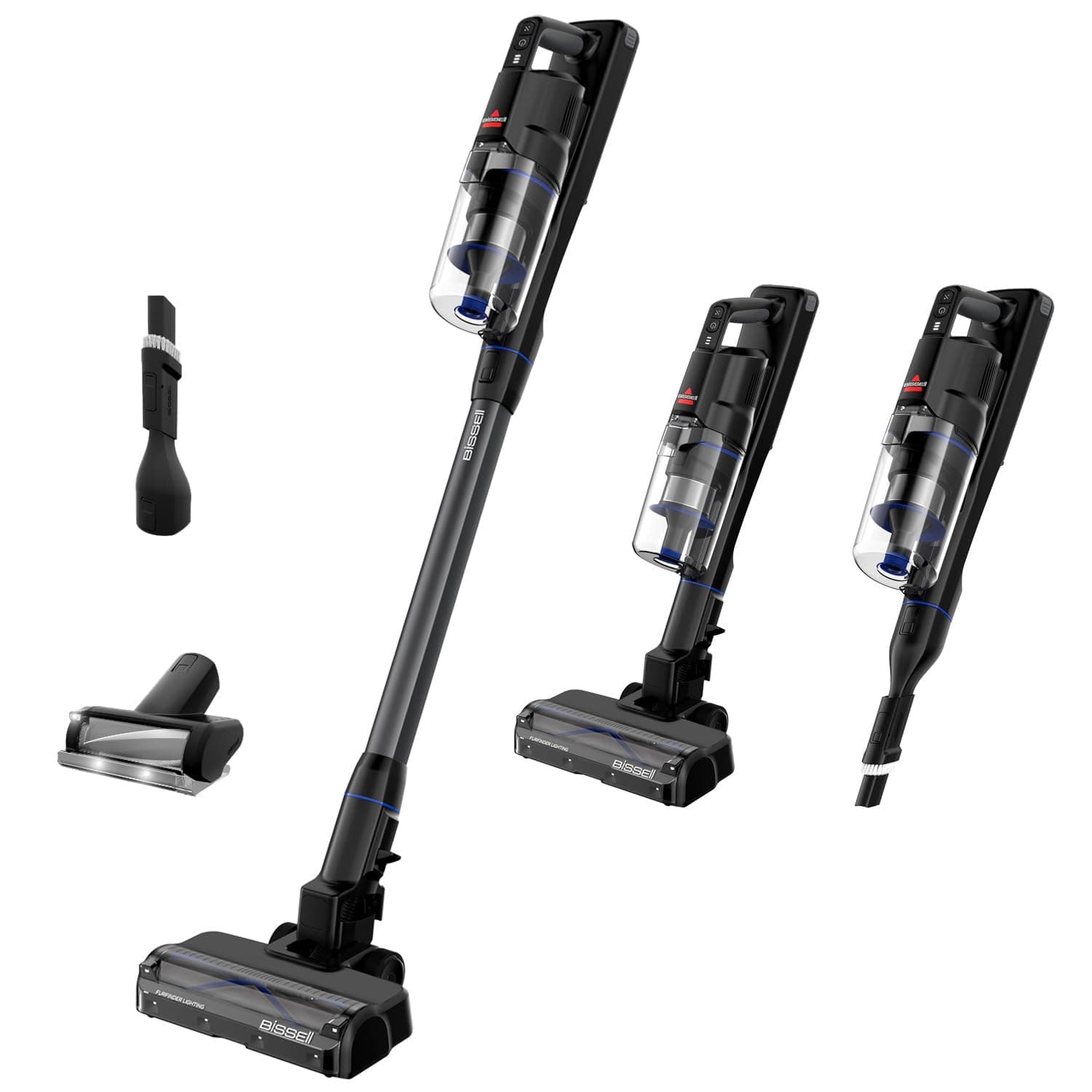 Bissell PowerClean FurGuard, Aspiradora Sin Cable, Motor 280W, Aspiradora Escoba, Rodillo Autolimpieza, Luces FurFinder, Autosoportado, Filtro HEPA, 2500 mAh Batería Extraíble, 50 min, 4091N