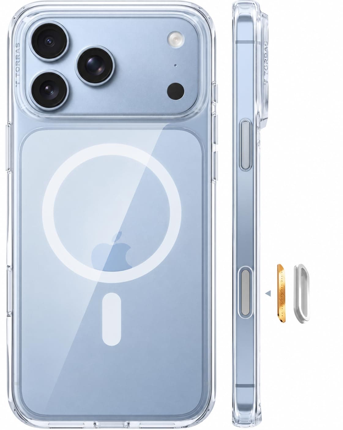 TORRAS Guardian-Mag für iPhone 18 Pro Hülle für MagSafe Case, Transparent | 19N Starke Magnetkraft, 3,66 m Militärschutz, Handyhülle iPhone 18 Pro Case, Kristallklar, Anti-Vergilbung, Schlank & Leicht