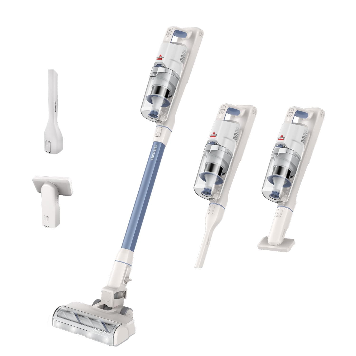 Bissell PowerClean, aspirateur Balai, Moteur 200 W, éclairage LED, Brosse Anti-enchevêtrement, 3-en-1, Conception autoportante, Filtre HEPA, Batterie Amovible 2000 mAh, autonomie 40 Minutes, 4261N