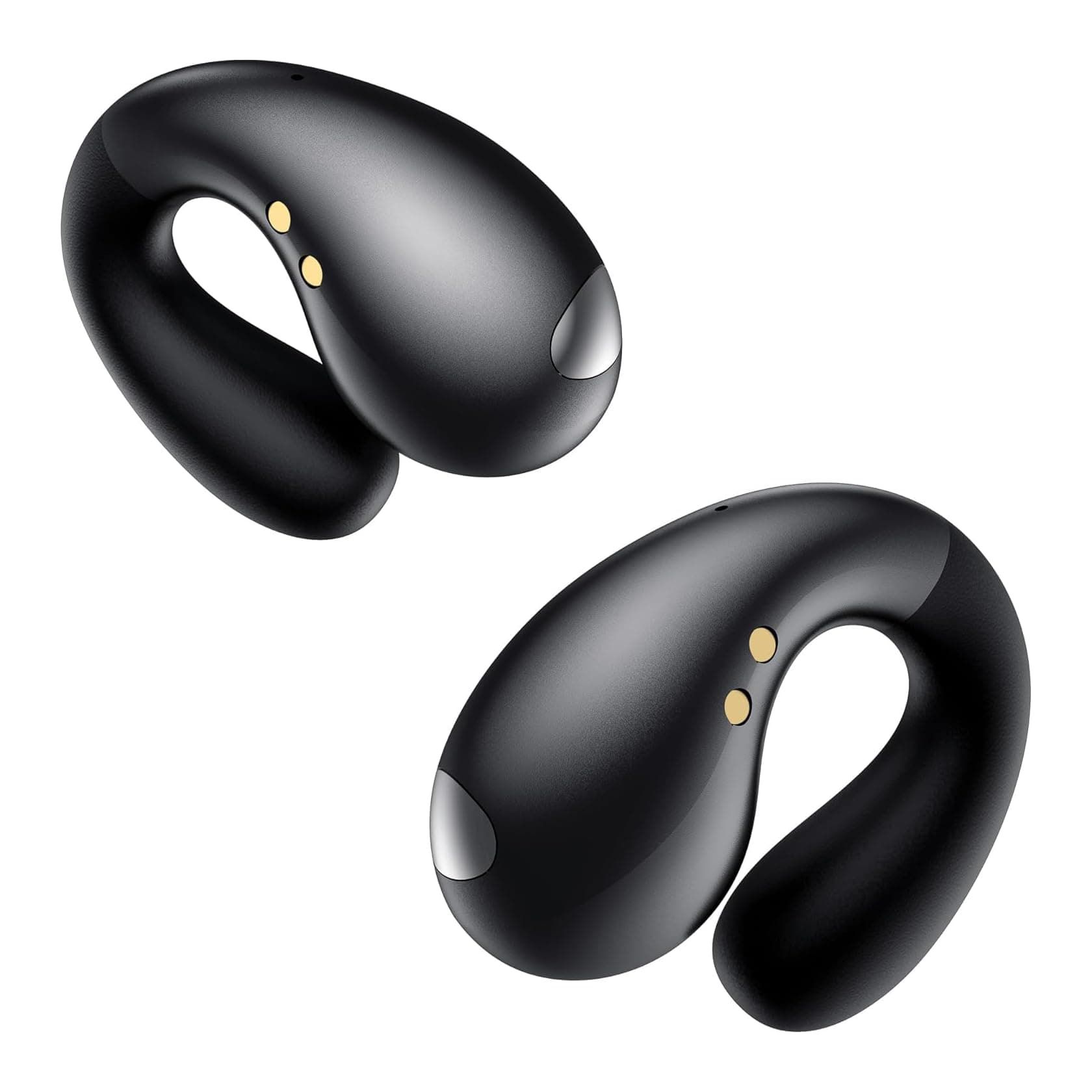 Boytond Cuffie Bluetooth 6.1 - Sports Wireless Auricolari Clip Orecchio Elegante Auricolari ad Alte Prestazioni per Gli Amanti Degli Sport All'aperto con Caso di Ricarica,USB-C, IPX7 - Carbonio Nero