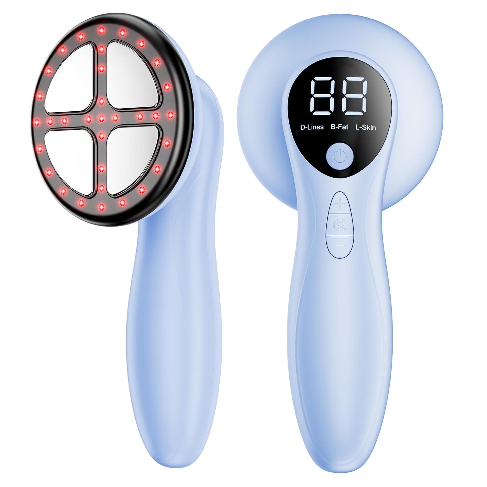 Massaggiatore Anticellulite Professionale, Efficacia Clinicamente Testata, Massaggiatore Anticellulite Elettrico Senza Fili per Pancia, Vita, Braccia, Gambe, Glutei (Blu)