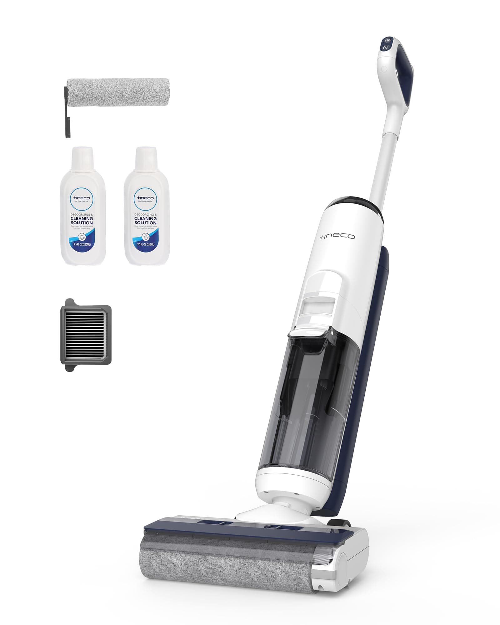 Tineco iFLOOR 5 Breeze Complete Aspirateur Laveur, Aspirateur Sec Humide sans Fil pour Sols durs, Nettoyage des Bords, Auto-Nettoyage Automatique, 35 Min d'autonomie, Conception légère