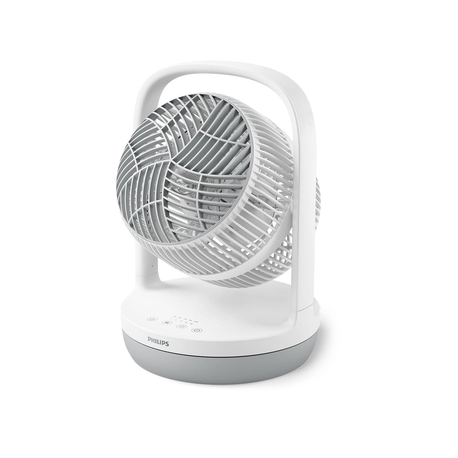 PHILIPS Tischventilator Serie 2000. Stark & superleise mit SilentWings Technologie. 23 dB. Luftumwälzung. Neigung 180° einstellbar. 12-Stunden-Timer. Schlafzimmer, Haus & Büro. Weiß (CX2050/00)