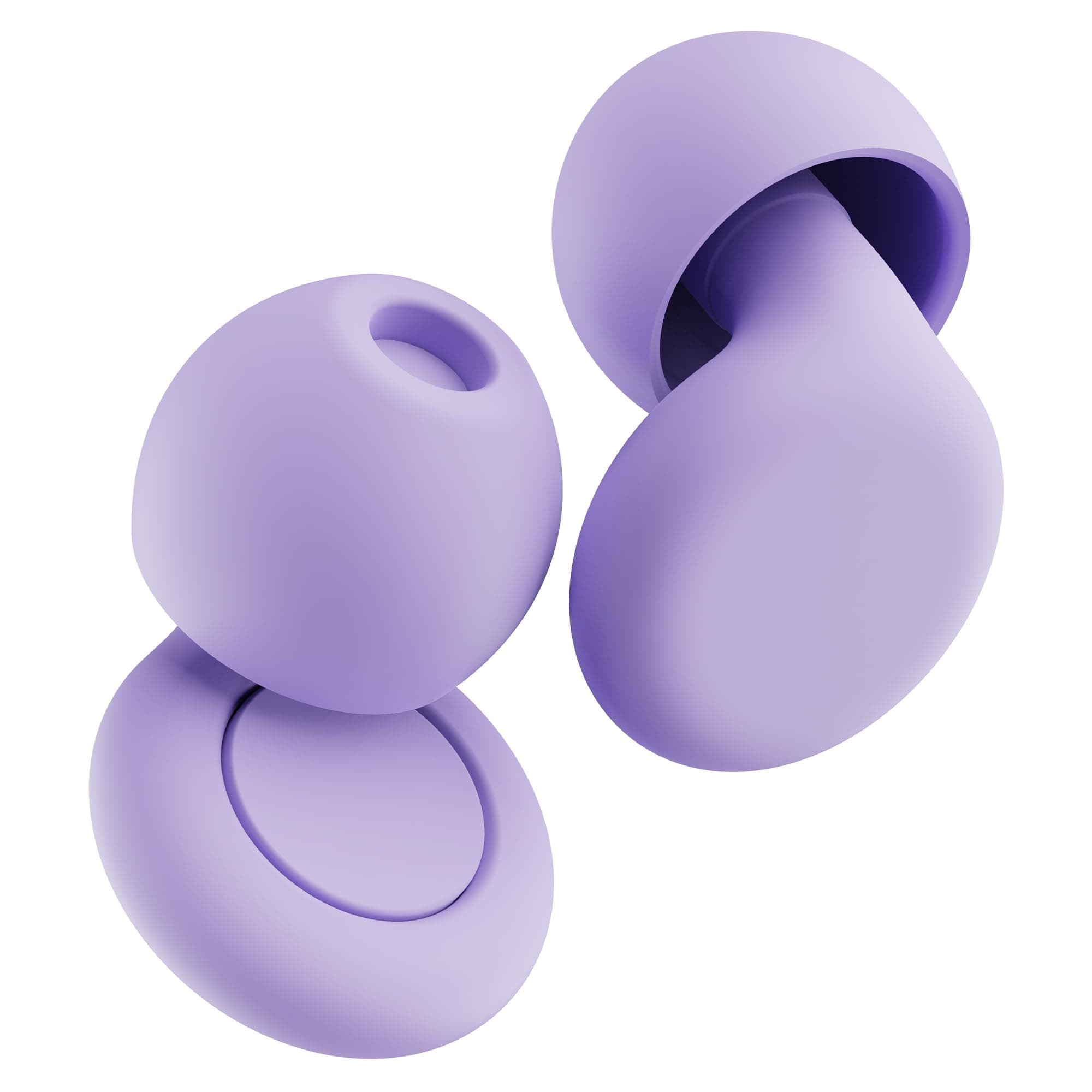 OPEIIN bouchon d'oreille - Silicone flexible, bouchons d'oreilles ultra doux réutilisables réduisant le bruit pour le sommeil, la concentration, les voyages |avec 8 embouts en XS/S/M/L (Purple)