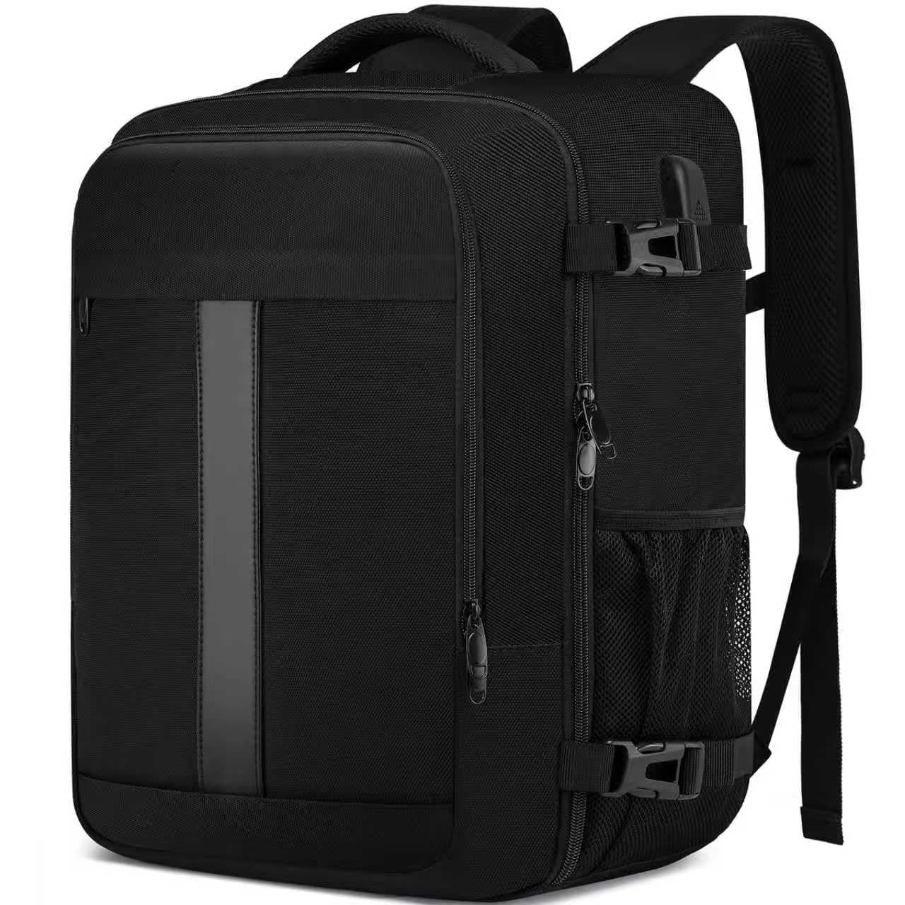 PUSLOM Mochila Viaje Cabina Avion 45x36x20 para Easyjet 30L Mochila Cabina Equipaje de Mano Bolsa de Viaje Mochila Ordenador Portatil 15.6 Pulgadas con Puerto USB para Mujer Hombre,Negro