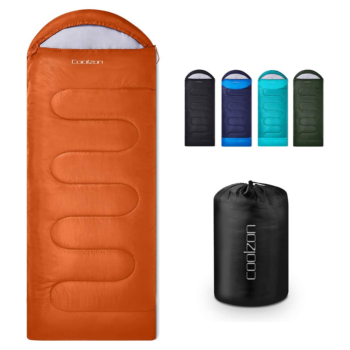 Coolzon Saco de Dormir Adulto para 3-4 Estaciones, Impermeable Ultraligero Saco de Dormir Niños Acampada Portátil para Acampar Senderismo Senderismo Viaje al Aire Libre