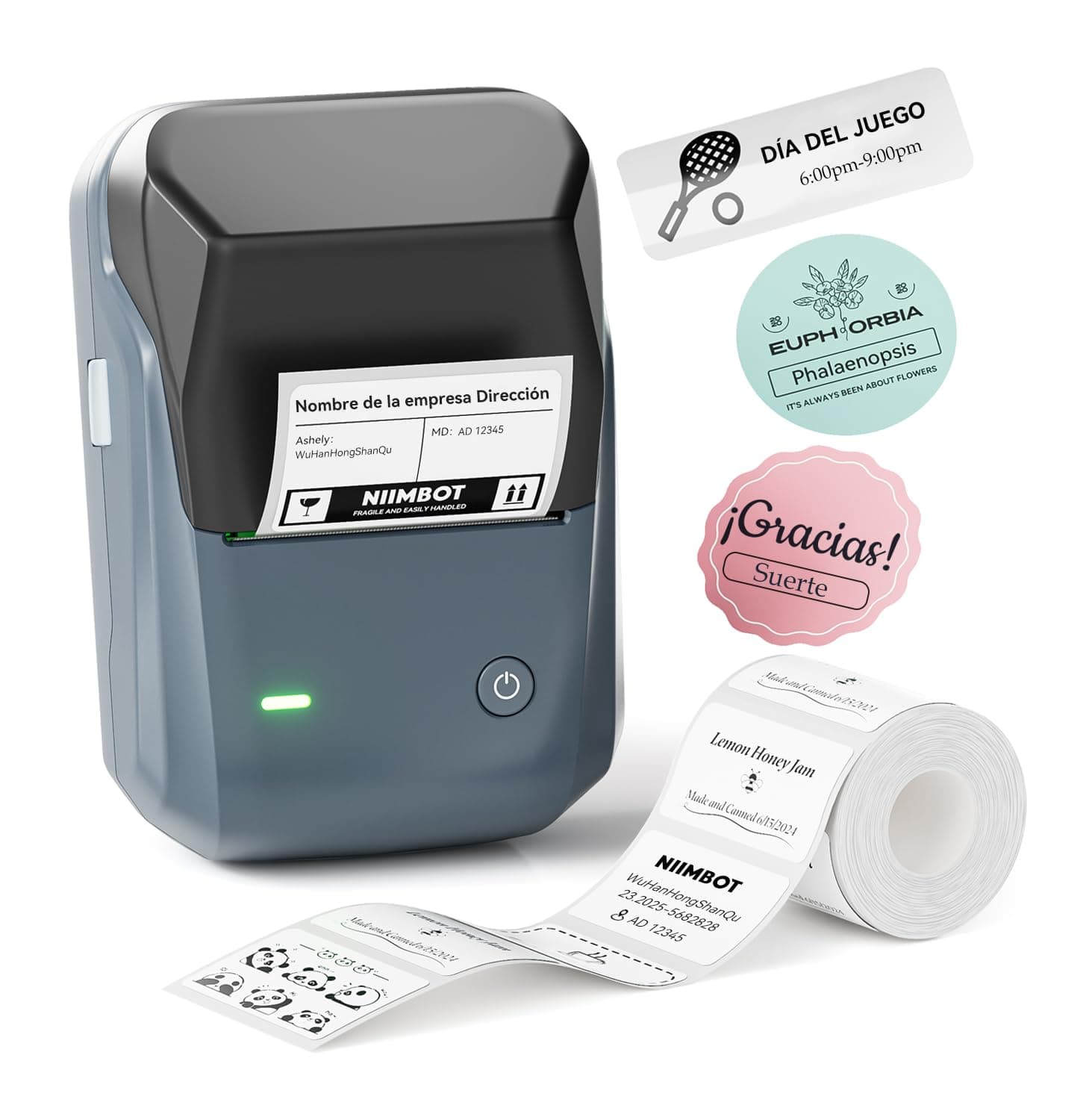 NIIMBOT B1 Etiquetadora,Impresora Etiquetas Autoadhesivas fácil de Usar para Oficina, hogar y Negocios,App versátil,Impresora termica con Etiqueta 50×30mm Blue