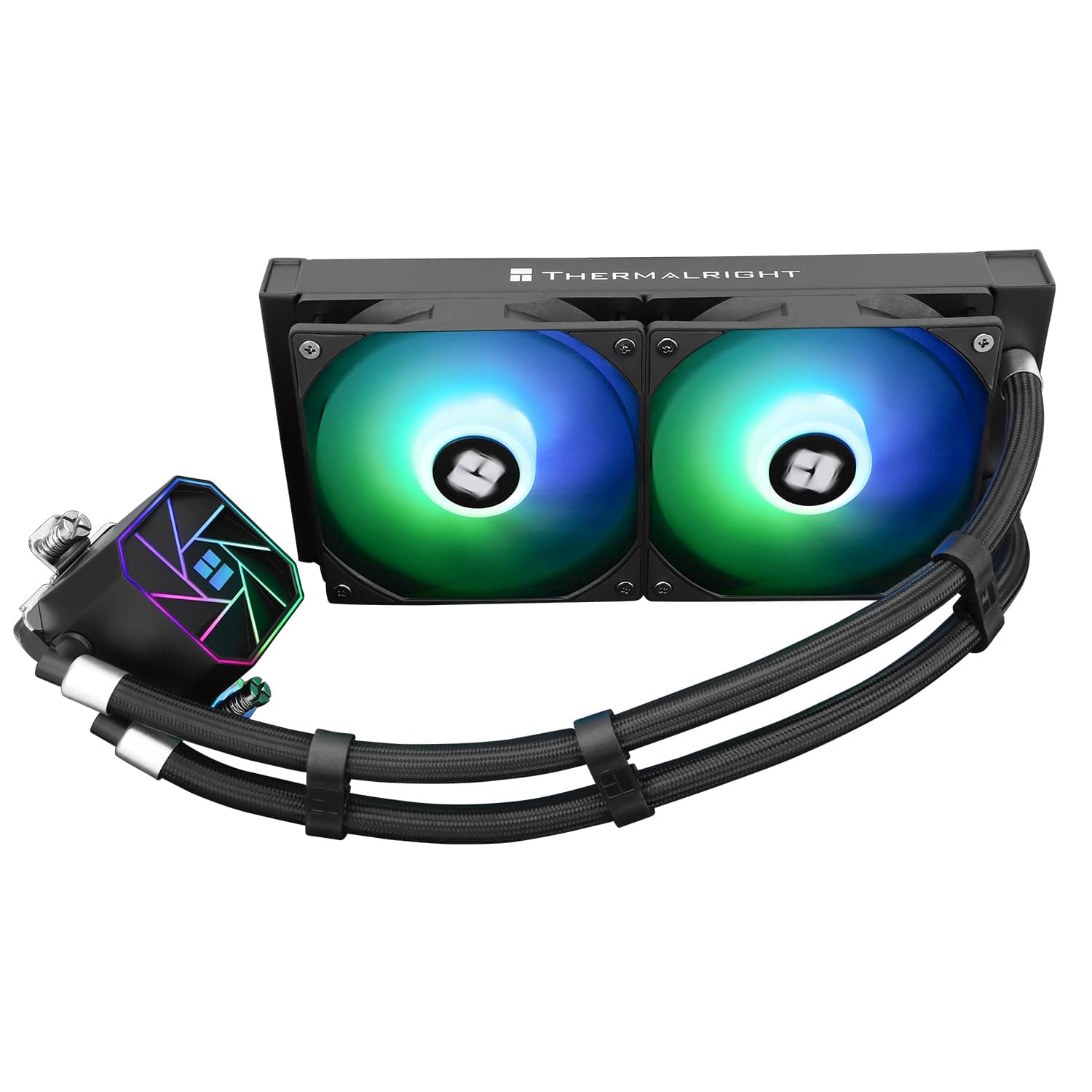 Thermalright TR Aqua Elite 240 V3 Refroidisseur de processeur liquide, double ventilateur PWM ARGB avec roulement S-FDB, pompe efficace contrôlée par PWM, pour AMD/AM4/AM5, Intel LGA115X/1200/1851