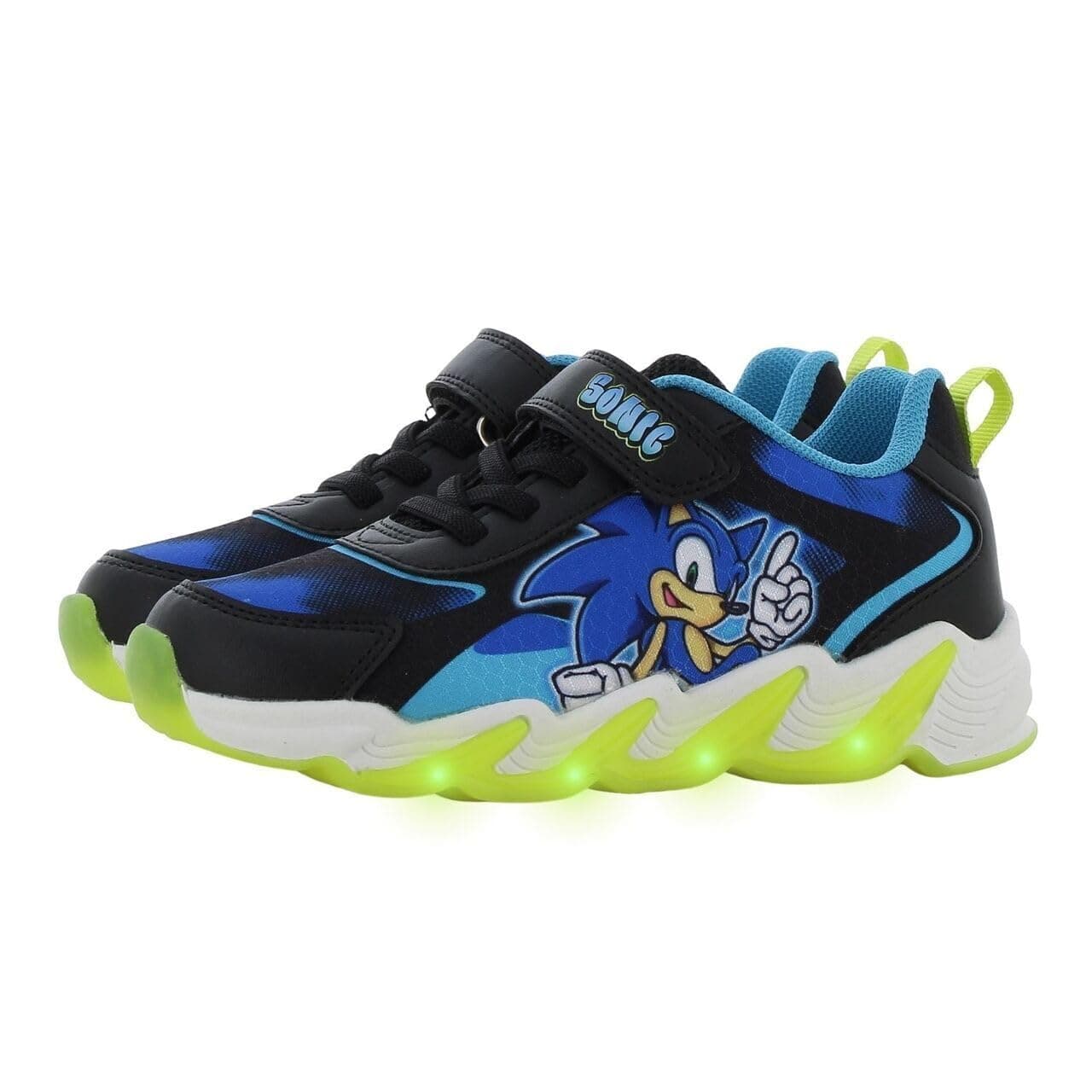 Leomil Sonic Scarpe Bambino con Luci | Scarpe da ginnastica con luci per bambini, Perfette per la scuola e il tempo libero, Sonic the Hedgehog, Regalo di compleanno