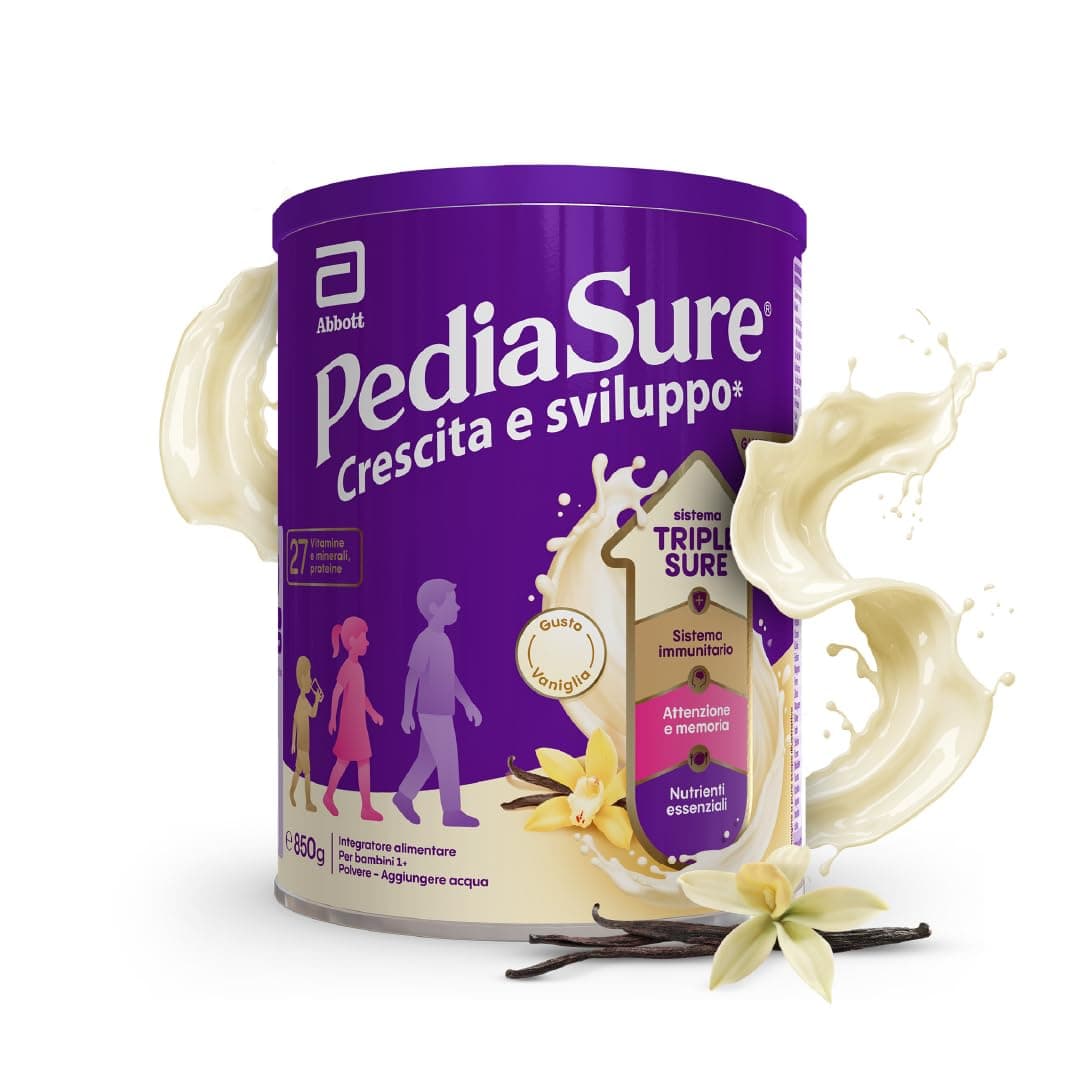 PEDIASURE Crescita e Sviluppo 850g Vaniglia - Integratore Multivitaminico per Bambini