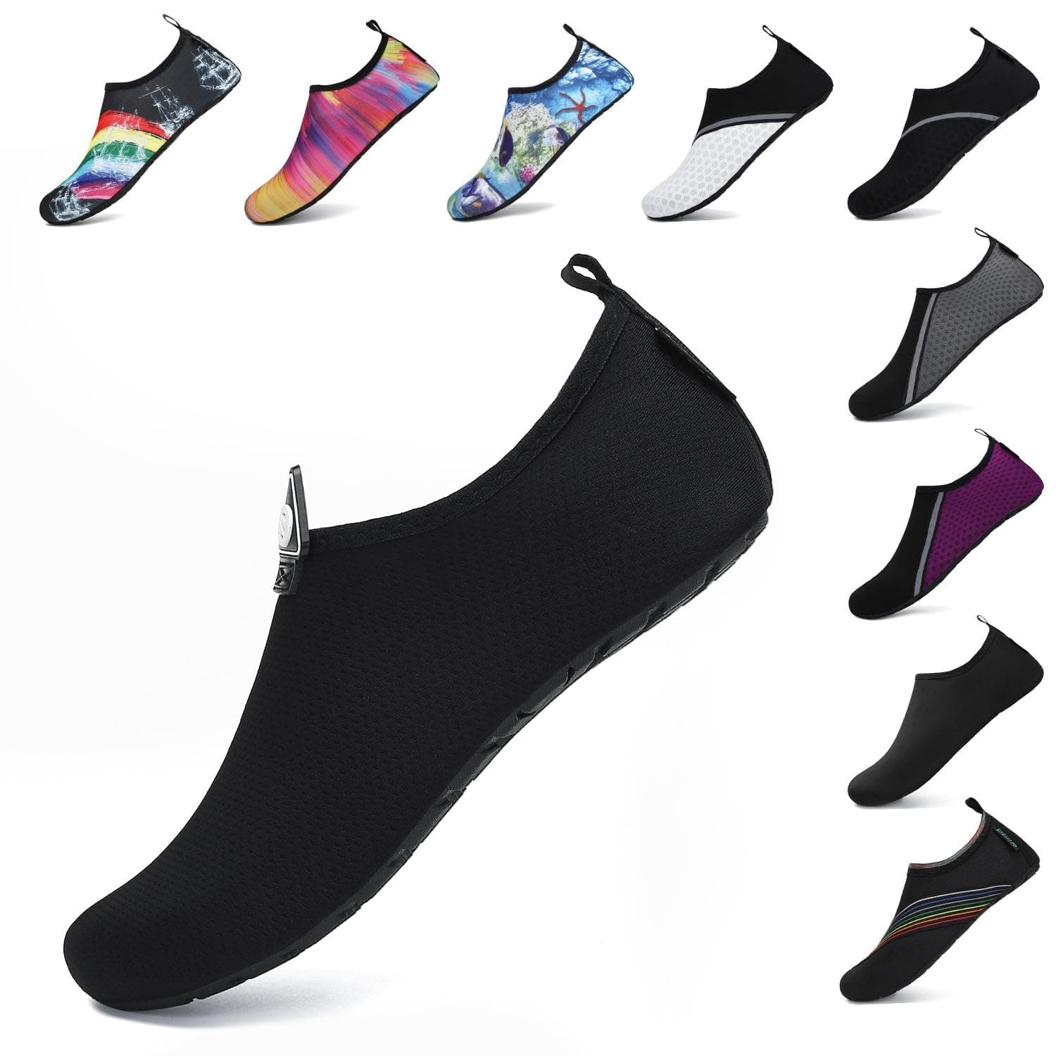 SAGUARO Scarpe da Immersione Uomo Donna Scarpe da Acqua Sport Traspirante Antiscivolo Leggere Unisex
