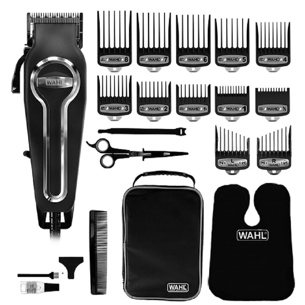 Wahl Cortapelos para hombre con cuchillas autoafilables de precisión, afeitadora de cabezal Elite Pro, cortapelos para hombre, peines de corte Secure Fit Premium, peluqueros profesionales, con cable
