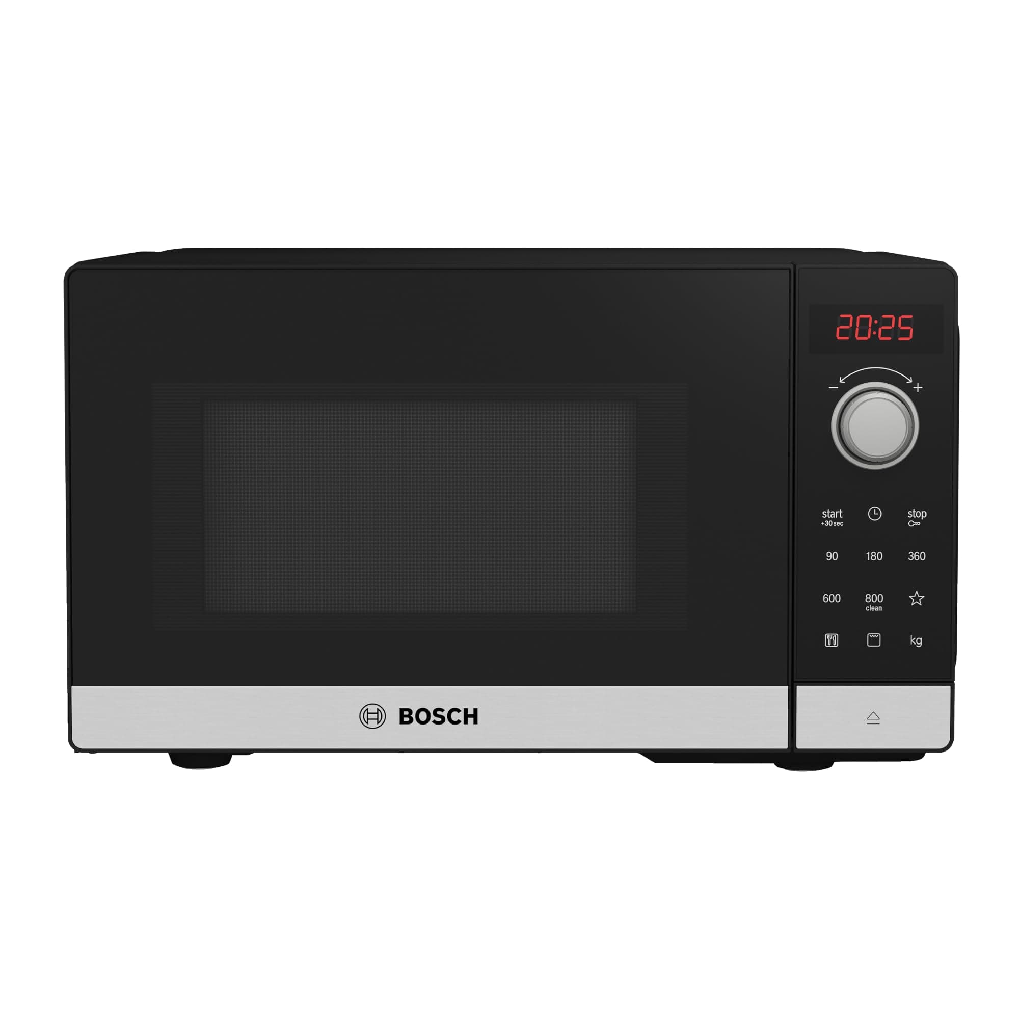 Bosch - Microondas libre instalación, Serie 2, 8 programas automáticos, Acero inoxidable, FEL023MS2