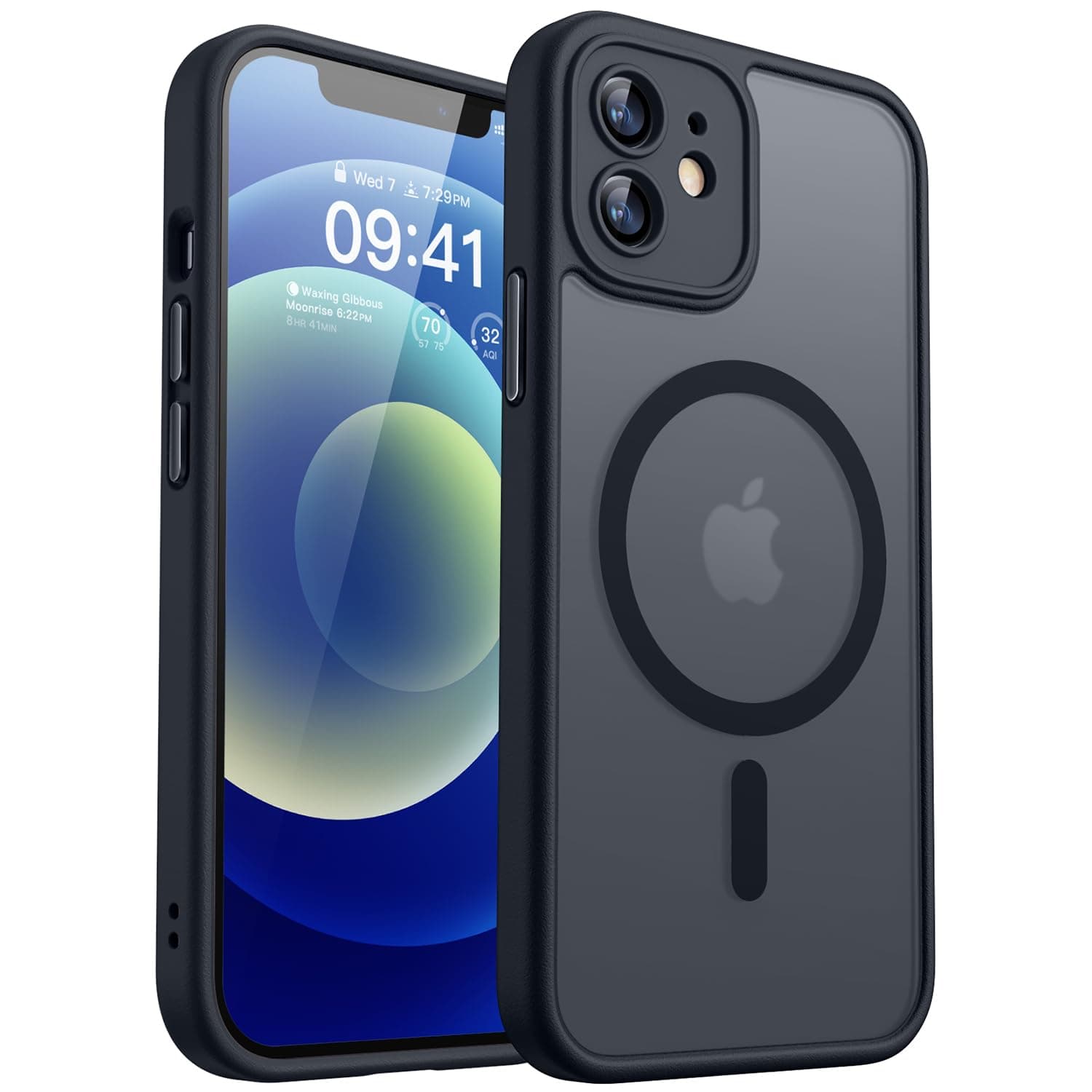 CANSHN für iPhone 12 Mini Hülle mit Kameraschutz für Magsafe (TOP Militärschutz & Magnetkraft) Extrem Haltbarkeit Hülle iPhone 12 Mini Case Stoßfest, Schwarz