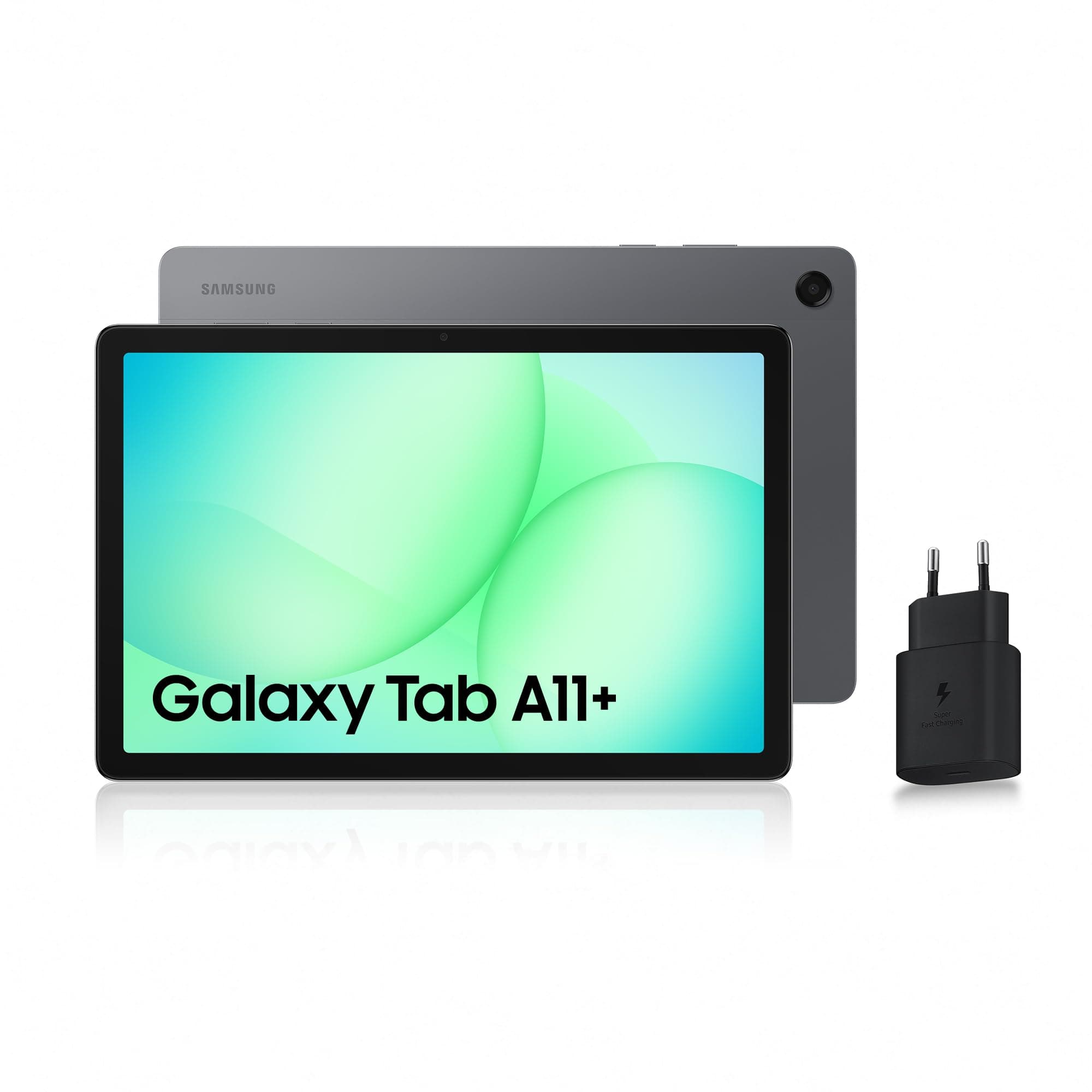 Samsung Galaxy Tab A11+ WiFi 11" 256Go, Tablette Android IA, Design Fin et Épuré, Écran 90Hz, RAM 8 Go, 4 Haut-Parleurs, Dolby Atmos, Gris, Chargeur Secteur Rapide 25W Inclus, Version FR