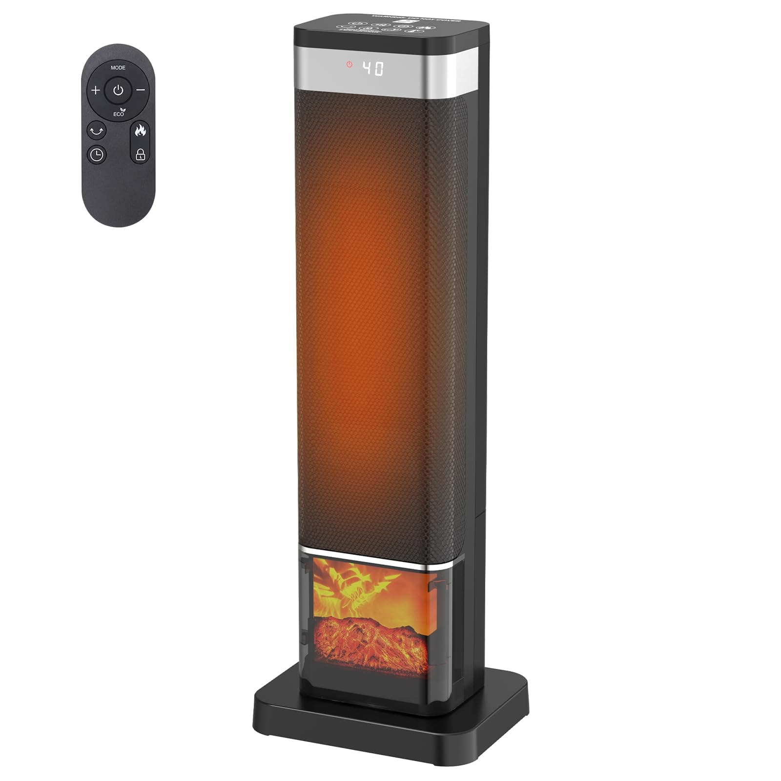 Radiateur Soufflant 2000W Silencieux 40dB Économe, Protection Surchauffe | Chauffage Céramique PTC avec Oscillation 90°, Thermostat Réglable, Minuterie 12 Heures et Interrupteur de Sécurité