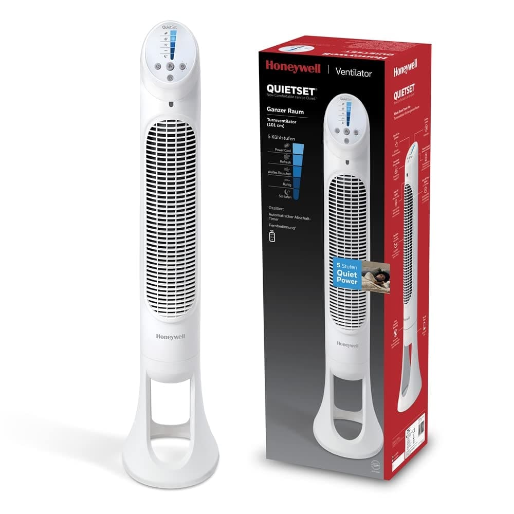 Honeywell HYF260E4 Ventilateur Tour QuietSet puissant/ultra silencieux avec télécommande