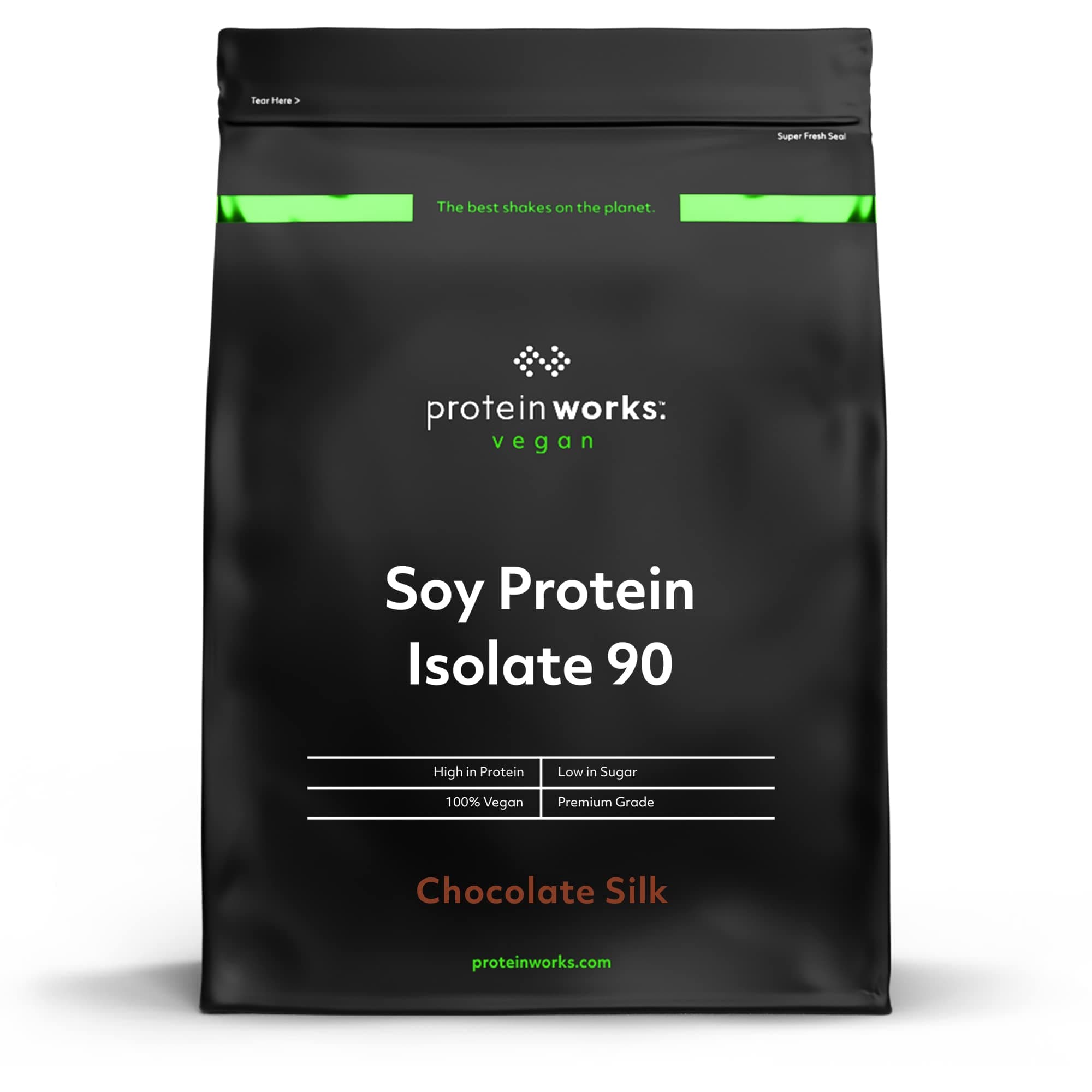 The Protein Works – Protéine de Soja 90 – Protéine Pour Végétaliens et Végétariens – Shaker et Cuillère Doseuse Gratuits - Chocolat Onctueux - 1kg