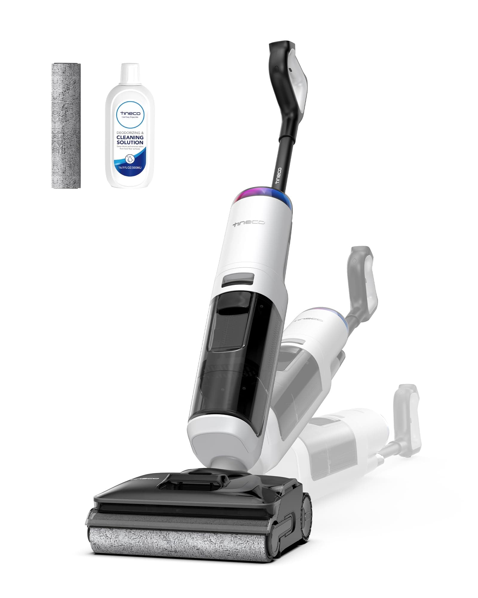 Tineco Floor One S7 Stretch Turbo Aspirateur Laveur, Aspirateur Balai sans Fil, autonomie 65min, Auto-Nettoyage Flashdry 85°C, ReverseScrub Taches tenaces, Mode Silencieux adapté aux Animaux