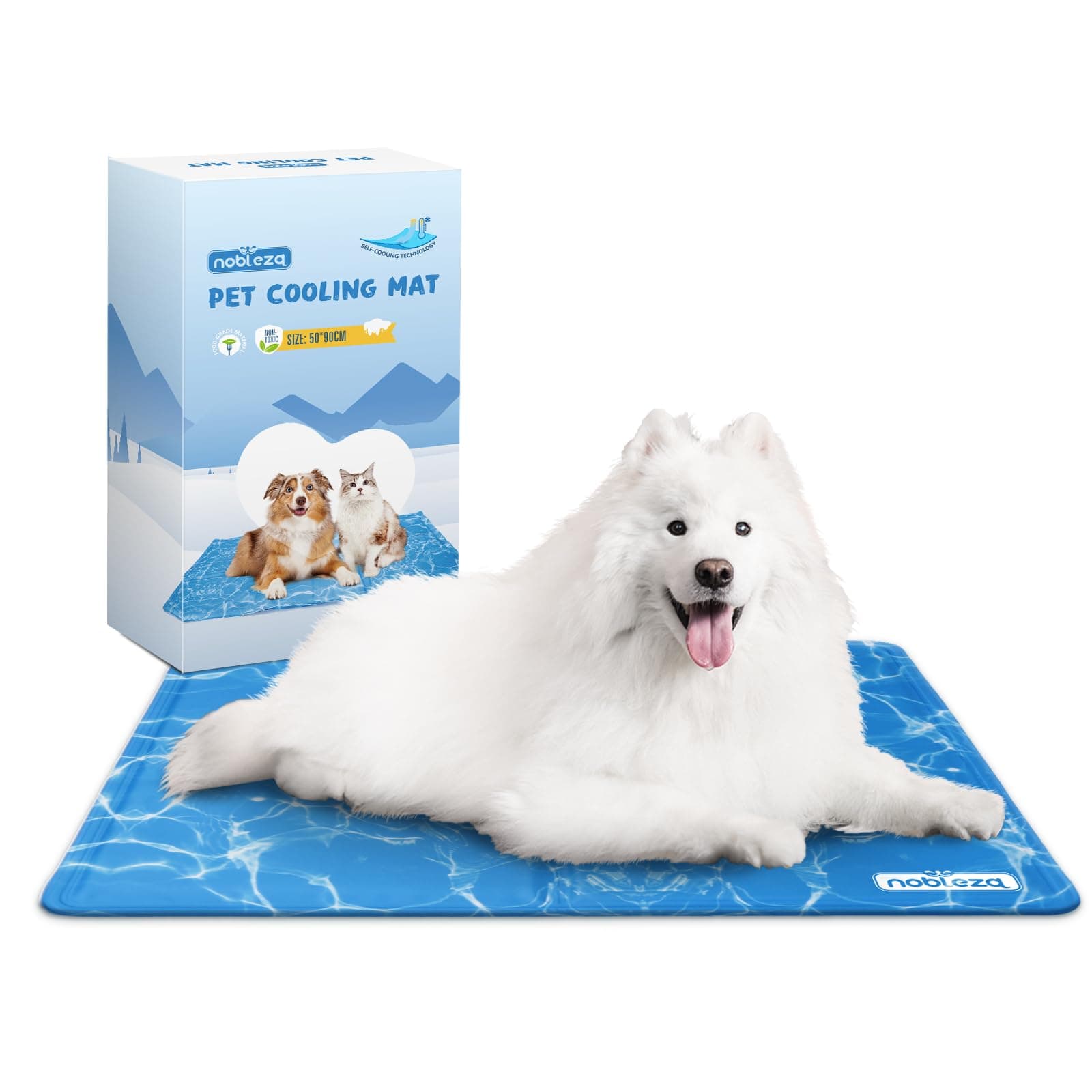 Nobleza - Tappetino Refrigerante in gel per cani, gatti e animali domestici, non tossico. 90 * 50 cm, L