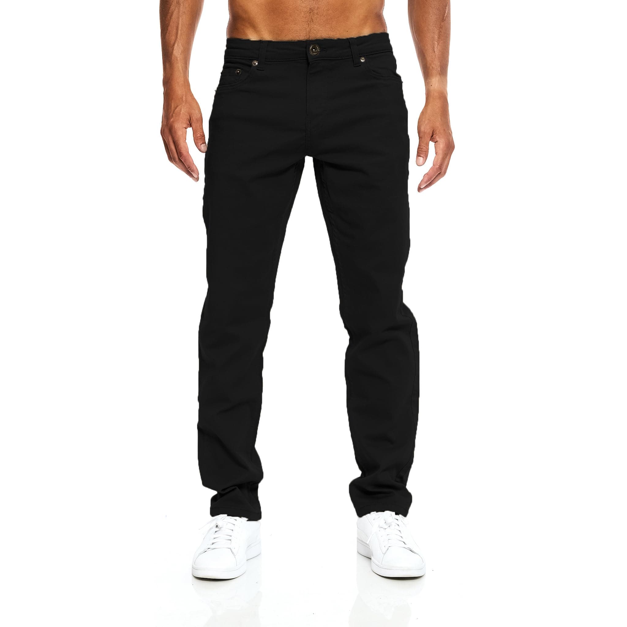 JEEL Herren-Jeans - Regular-Fit Straight-Cut - Stretch - Jeans-Hose Basic Washed