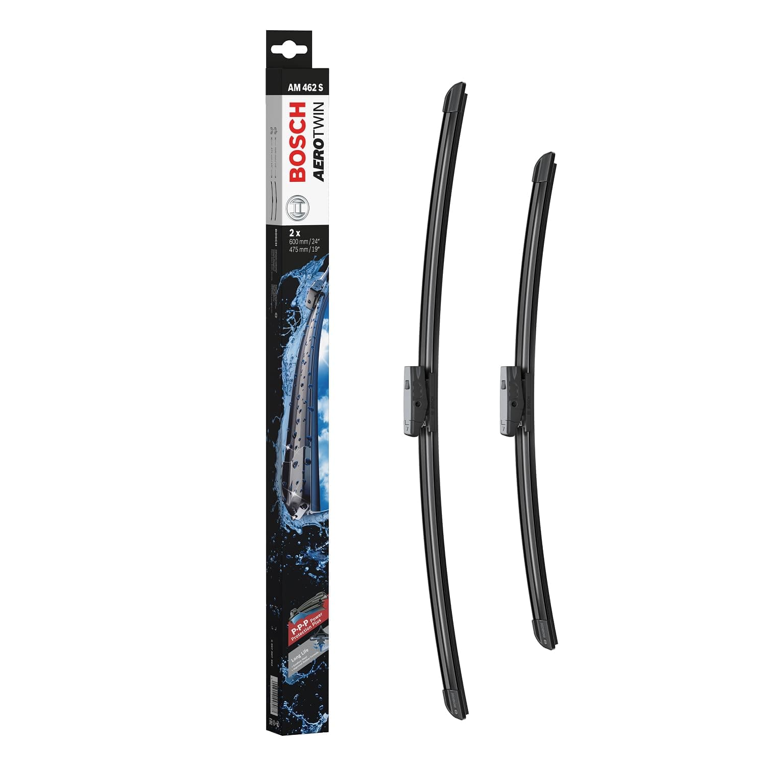 BOSCH Balai d'essuie-glace Aerotwin Multi-Clip AM462S 3397007462 Compatible avec: ALPINA B3, B3, B3 Touring, B3 Touring, D3, D3 Kombi, AUDI A3, A3 Sportback, BMW 3, 3, 3 Gran Turismo, 3 Touring