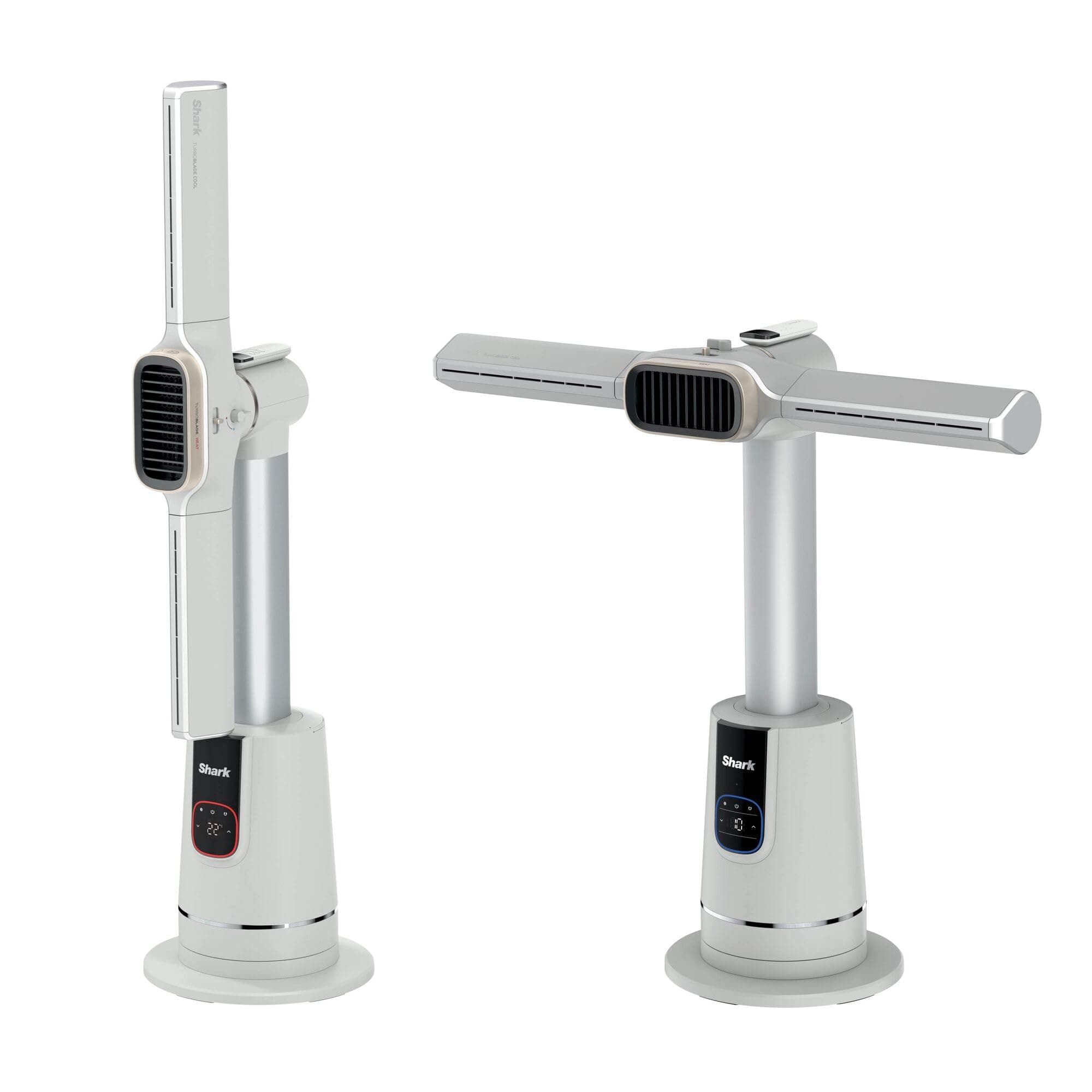 Shark TurboBlade Cool+Heat 2en1, Thermo IQ, télécommande, oscillation, tour sans pales, blanc/perle, TH200EUWH