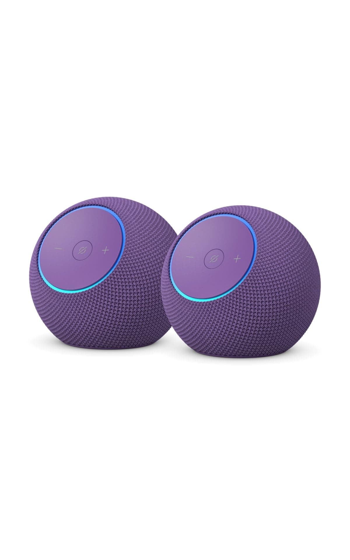 Amazon Echo Dot Max (neueste Generation), Lautsprecher mit raumfüllendem Klang und integriertem Smart-Home-Hub, Amethyst, mit Alexa+ Early Access (Packung mit 2)