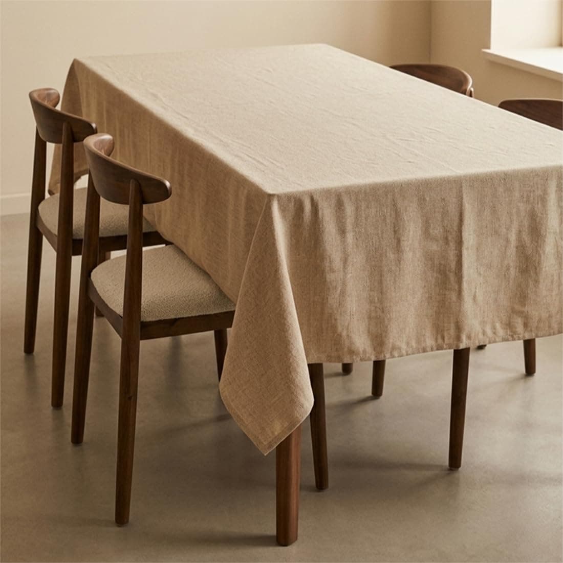 svet Mantel Antimanchas Tacto Tela Extrasuave, Mesa Rectangular, Algodón Impermeable, 140 x 240 cm (Liso, Terra)