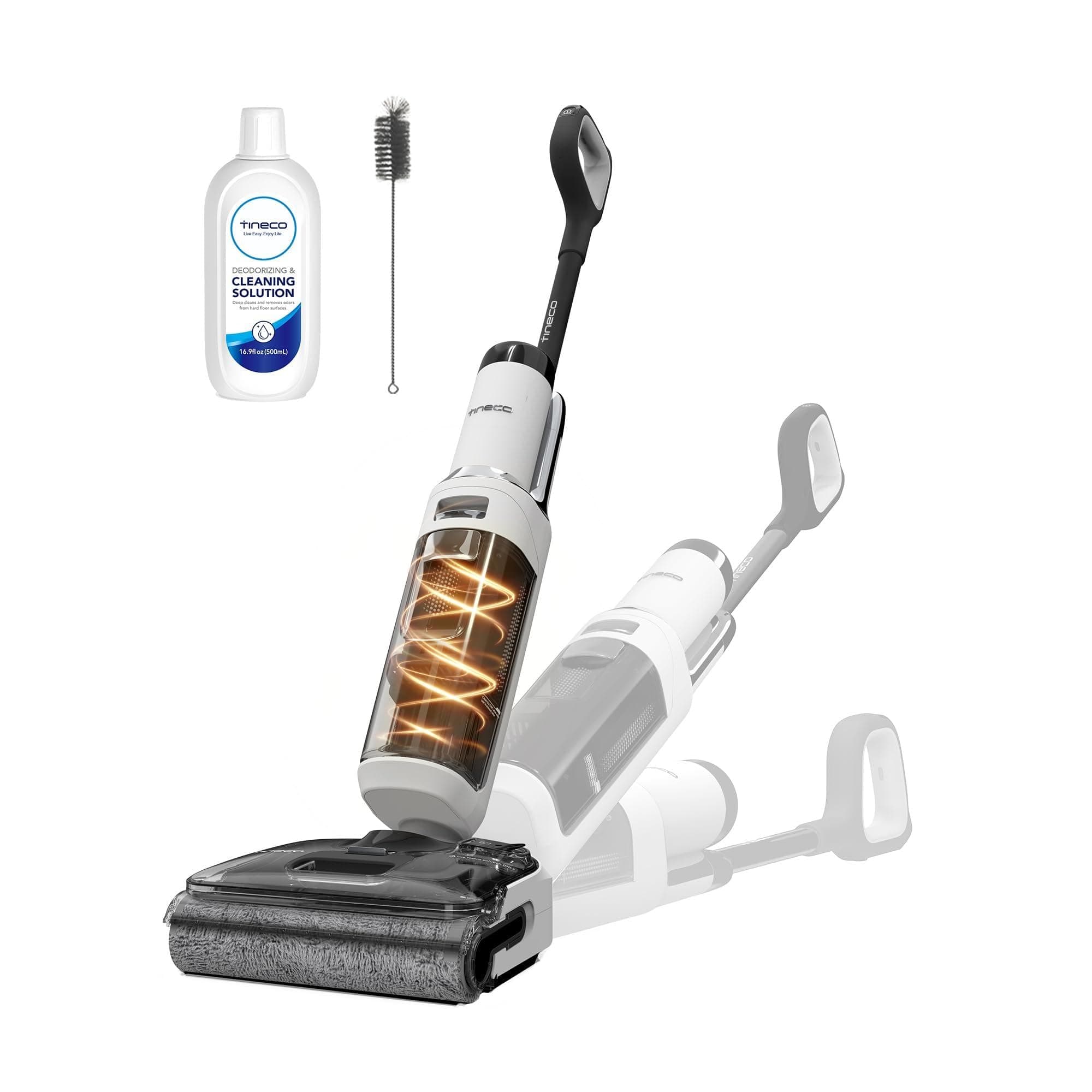 Tineco Floor One Stretch S6 Aspirateur Laveur, 5 Min 70 °C FlashDry, 40 Min | Technologie HyperStretch, Solution de flexibilité de nettoyage améliorée, Portée à plat 180°, Nettoyage des deux bords