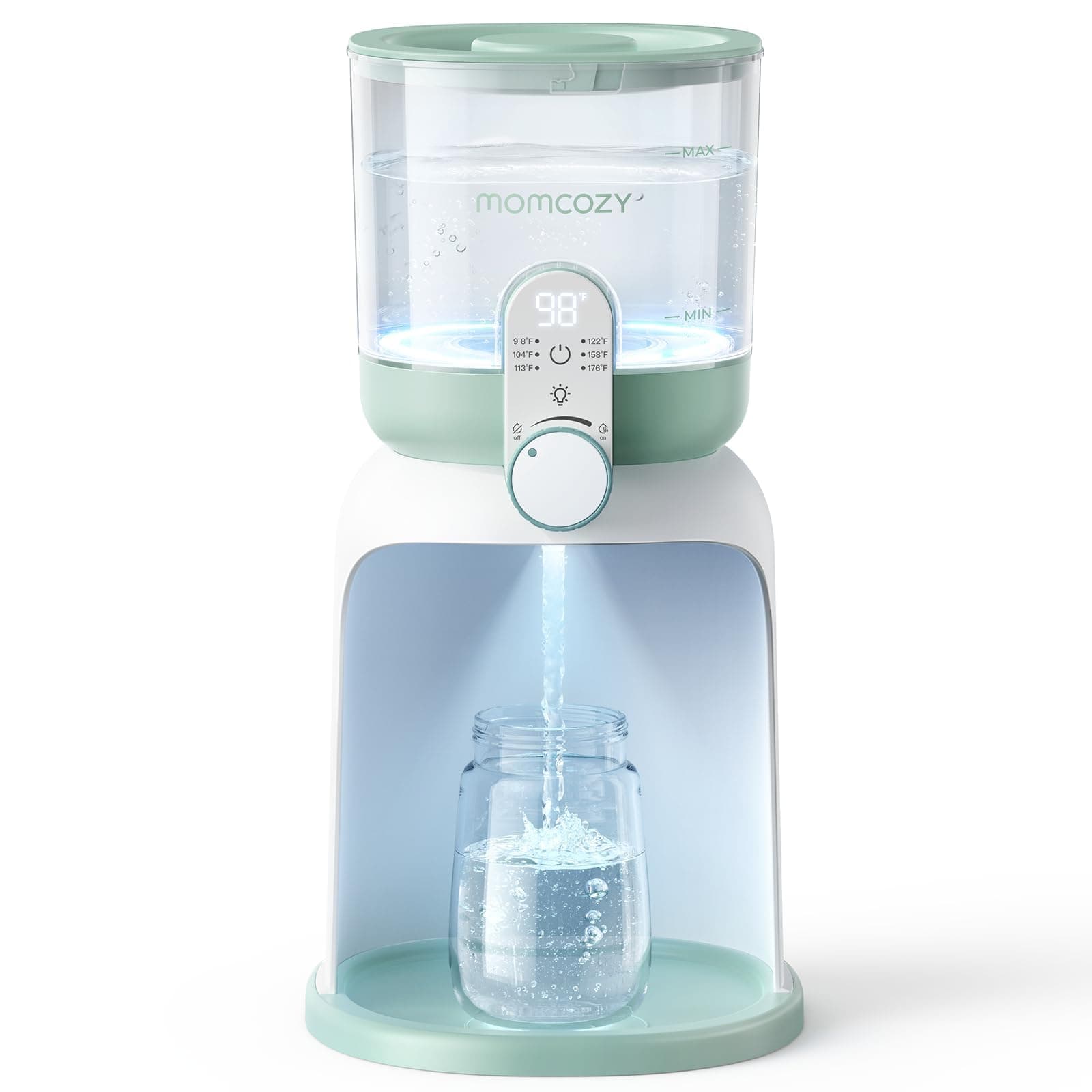 Momcozy Botella para bebé con doble luz, calentador rápido de biberones para preparar leche, 1,69 litros de gran volumen, máquina de leche con 6 niveles de temperatura, equipamiento básico para la