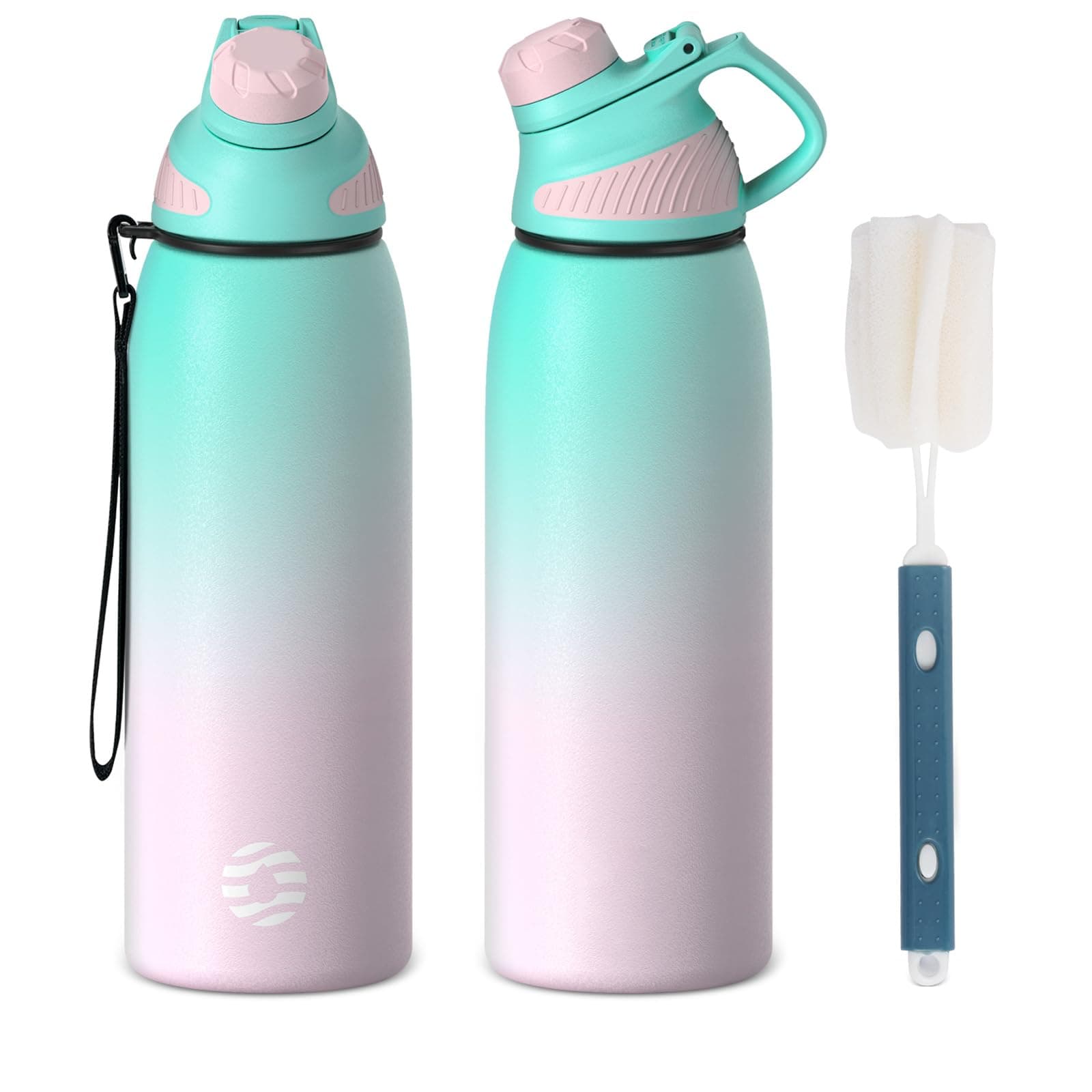 Fjbottle Borraccia Termica con Tappo magnetico 1L, 800ml, 600ml, 400ml Bottiglia Termica per Bambini - Senza BPA/Senza Perdite Borracce acciaio inox per Scuola, Sport, Palestra, Ciclismo