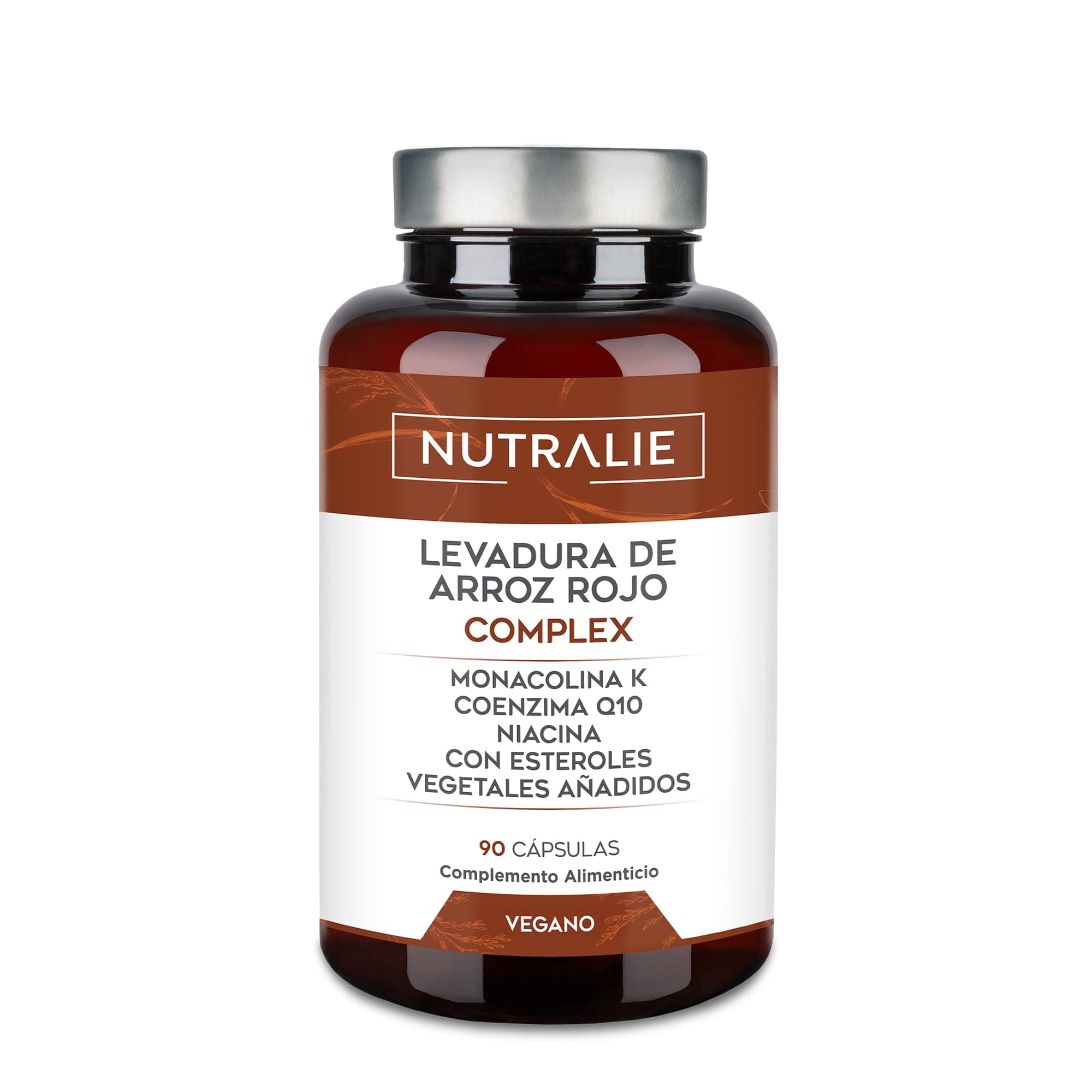 Levadura de Arroz Rojo 2,9mg Monacolina K Q10 Vit C E | Red Yeast Rice Complex, 90 Cápsulas Veganas Nutralie