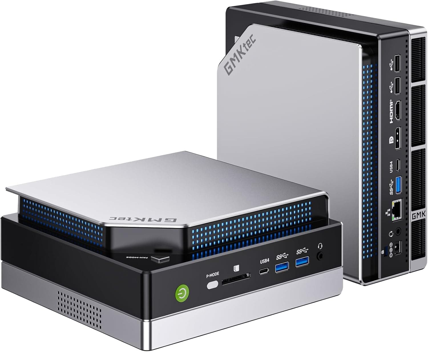 GMKtec Evo-X2 AI Mini-PC AMD Ryzen AI Max+ 395 (BIS zu 5,1GHz) Mini PC Gaming, 96GB LPDDR5X 8000MHz (12GB*8), 1TB PCIe 4.0 SSD, 8K-Display für Vier Bildschirme,WiFi 7&USB4,SD-Kartenleser 4.0