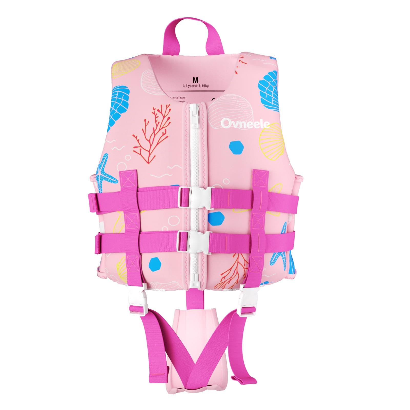 Gilet de Natation pour Enfants, Gilet de Flottaison en Néoprène avec Sangle de Sécurité Réglable, Aide à la Flottaison à Séchage Rapide pour 2-9 Ans/15-35Kg