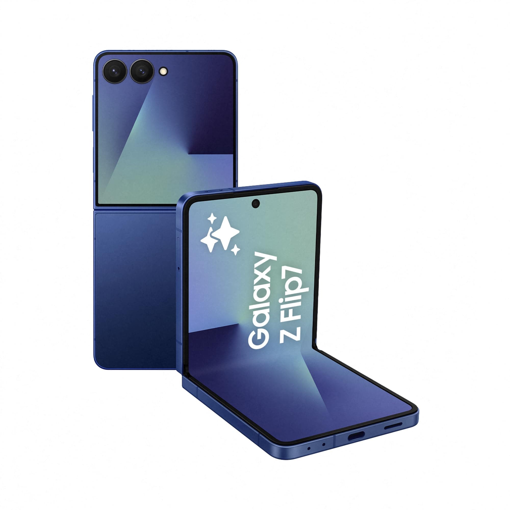 Samsung Galaxy Z Flip7 256GB - Móvil con IA, Diseño Plegable, Pantalla Amplia, Cámara Selfie 50MP, Procesador 3nm, Memoria 12GB, Azul Intenso, Garantía 3 Años + 1 año Extra (Versión Española)