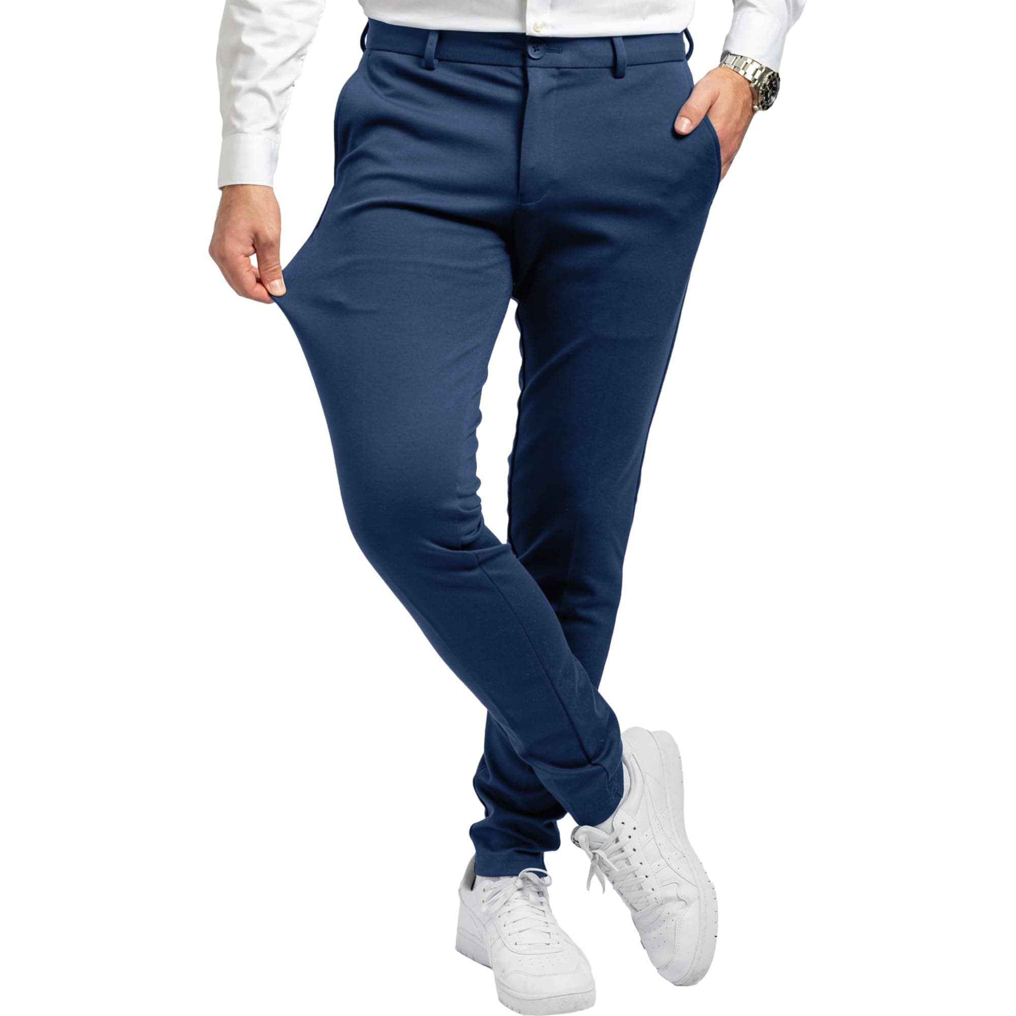 Performance Pants Chino Hose Herren Stretch Slim Fit | Sommerhose Anzughose