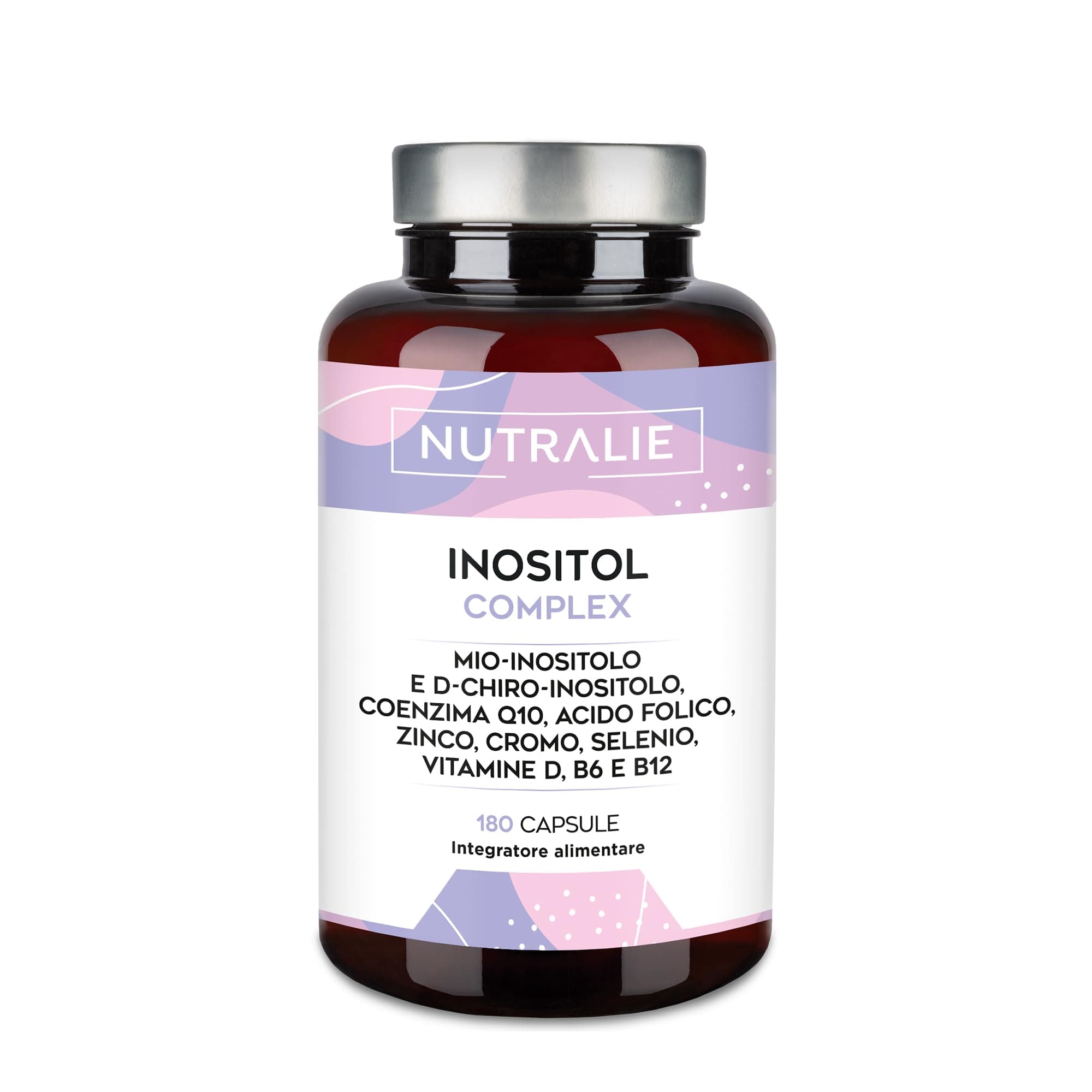 Myo Inositolo e D-Chiro 40:1 + Q10 - Equilibrio Ormonale Donna | PER 2 MESI con Acido Folico, Q10, Vit B6, B12, D3, Zinco, Selenio, Cromo - 180 Capsule Vegane Inositol Complex Nutralie