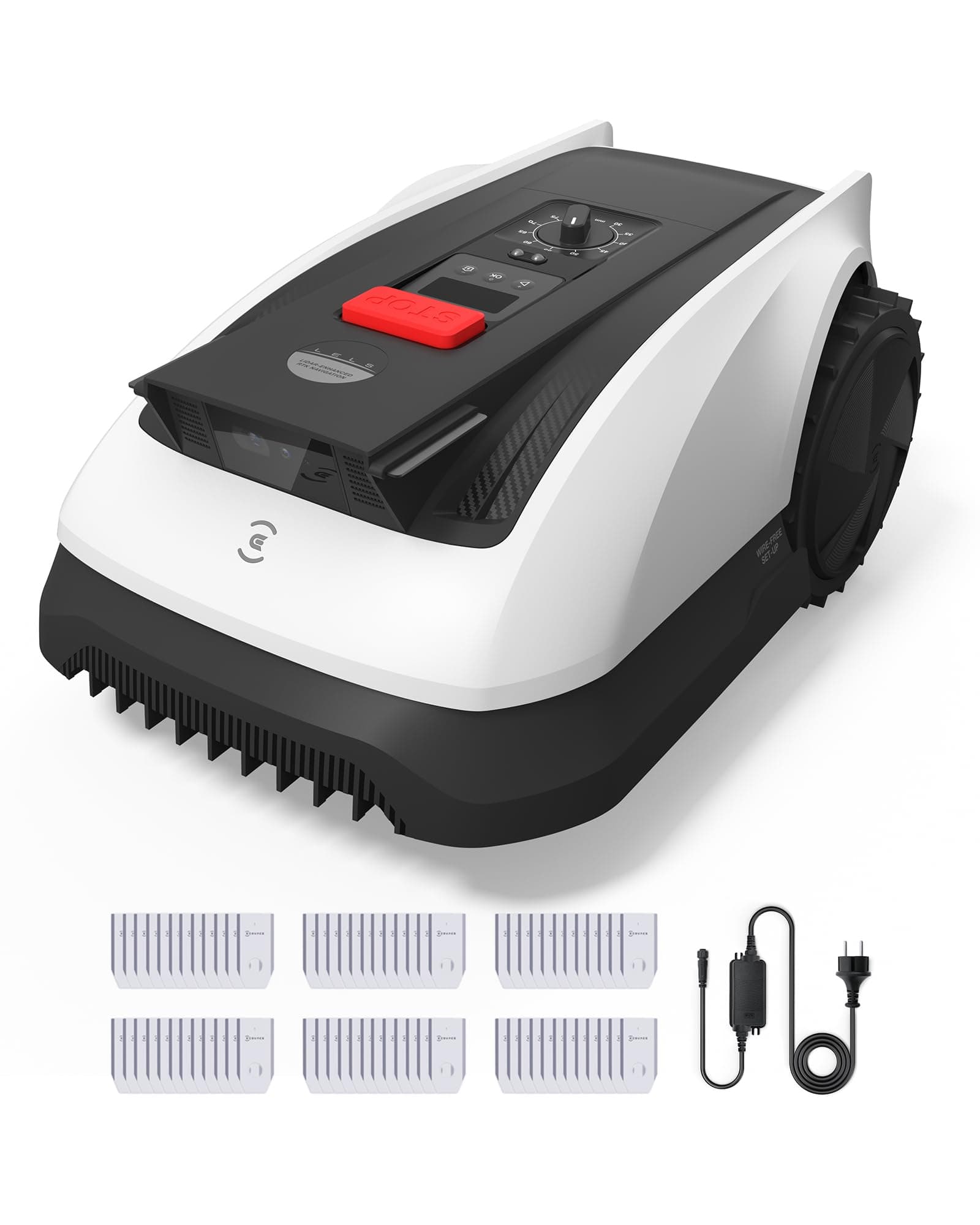 ECOVACS Goat O800 RTK Care Kit Mähroboter Ohne Begrenzungskabel, 800m², LiDAR-Gestützte RTK+Vision Navigation, Rasenmäher Roboter, Auto-Kartierung, Passiert 0,7m Engstellen, Präzises Kantenmähen
