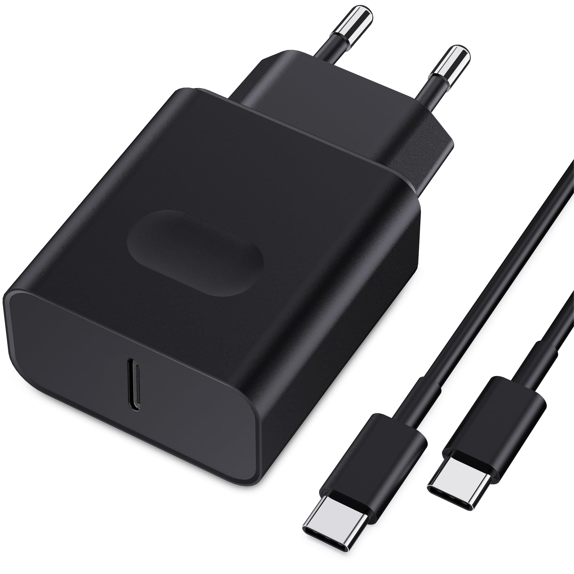 45W USB C Caricatore Caricabatterie per Samsung Galaxy S25 S24 S23 S23+ /S23 Ultra/S22/S21/S20/Note20/A73/A53/S10 con 2M Cavo, Nanaisse USBC Presa Carica Alimentatore Tipo C Spina Ricarica Adattatore
