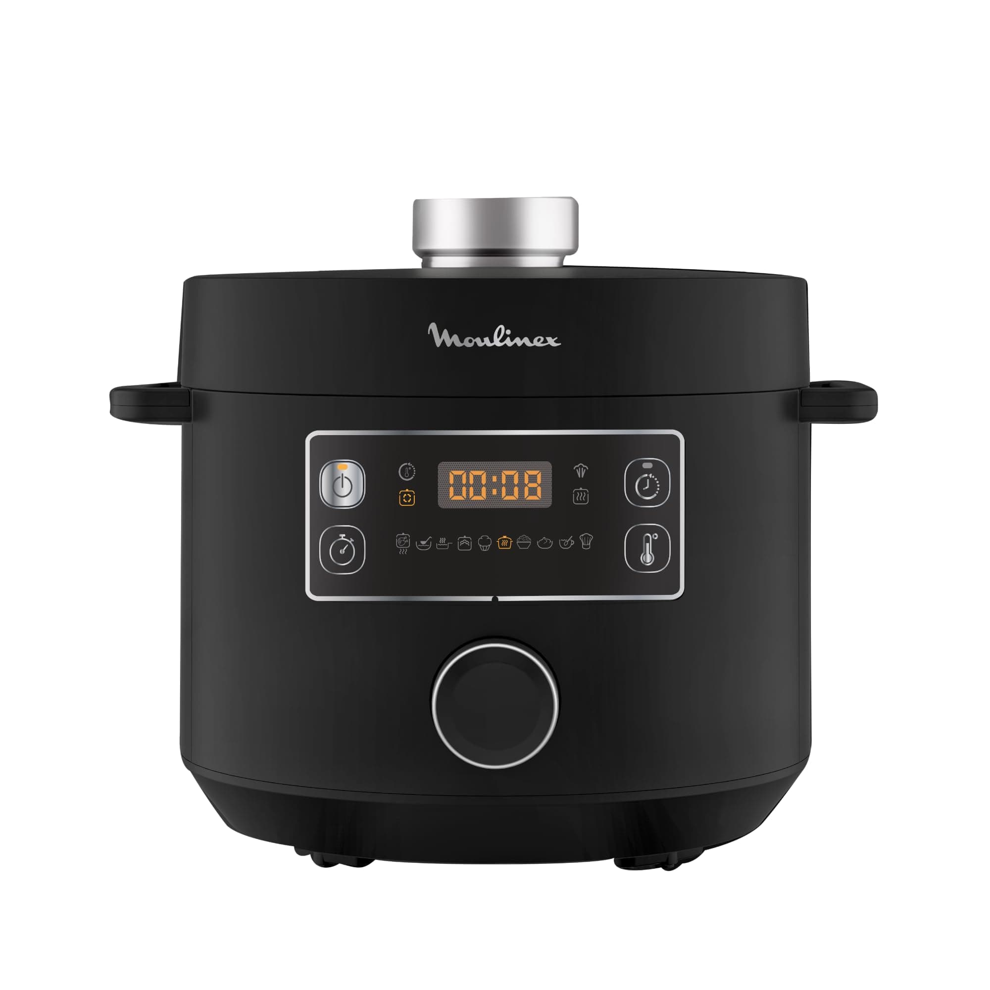 Moulinex CE7548 Turbo Cuisine Multicooker Veloce, 5 Litri, Pentola a Pressione Elettrica, Robot da Cucina Multifunzione con Tecnologia Spherical Bowl, 10 Programmi di Cottura Automatici e Ricettario