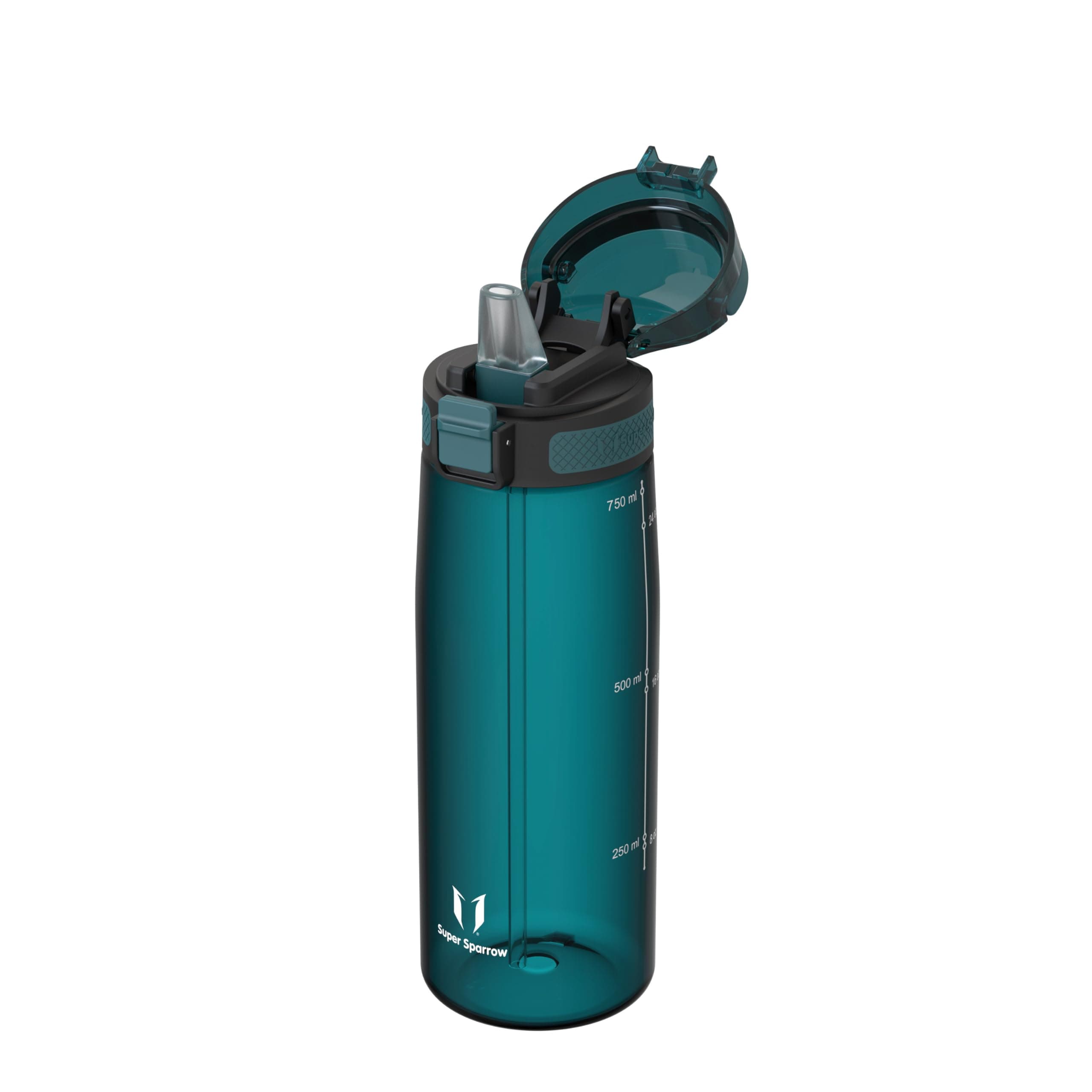Super Sparrow Borraccia - TouchSip Sportiva Bottiglia - 500ml/750ml/1L - Tritan Senza BPA, a Prova di Perdite - Borracce con Cannuccia Ideale per Scuola e Sport