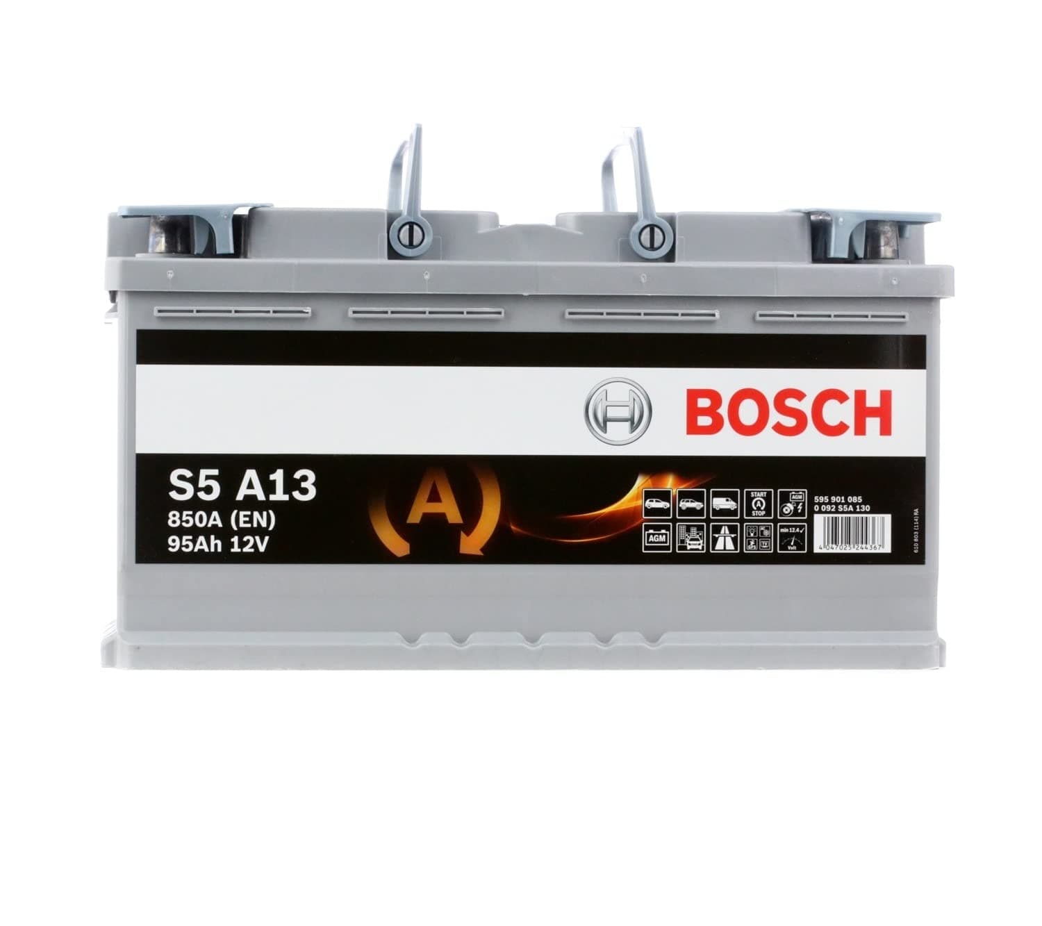 Bosch S5A13 - Batterie Auto - 95A/h - 850A - Technologie AGM - adaptée aux Véhicules avec Start/Stop